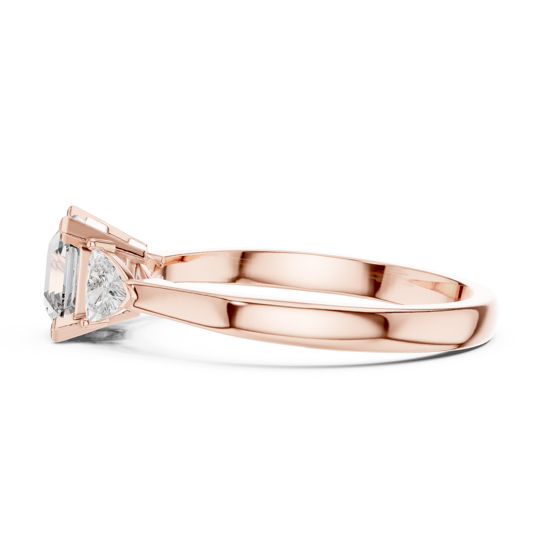 Princess Cut Three-Stone Diamond Ring in 14K/18K Gold – IGI Certified