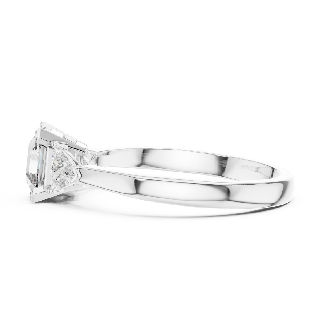 Princess Cut Three-Stone Diamond Ring in 14K/18K Gold – IGI Certified