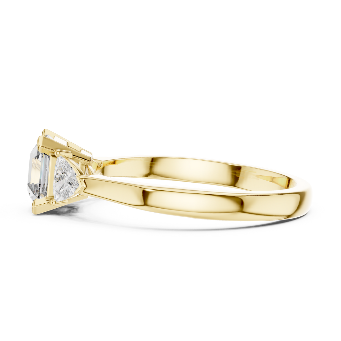 Princess Cut Three-Stone Diamond Ring in 14K/18K Gold – IGI Certified