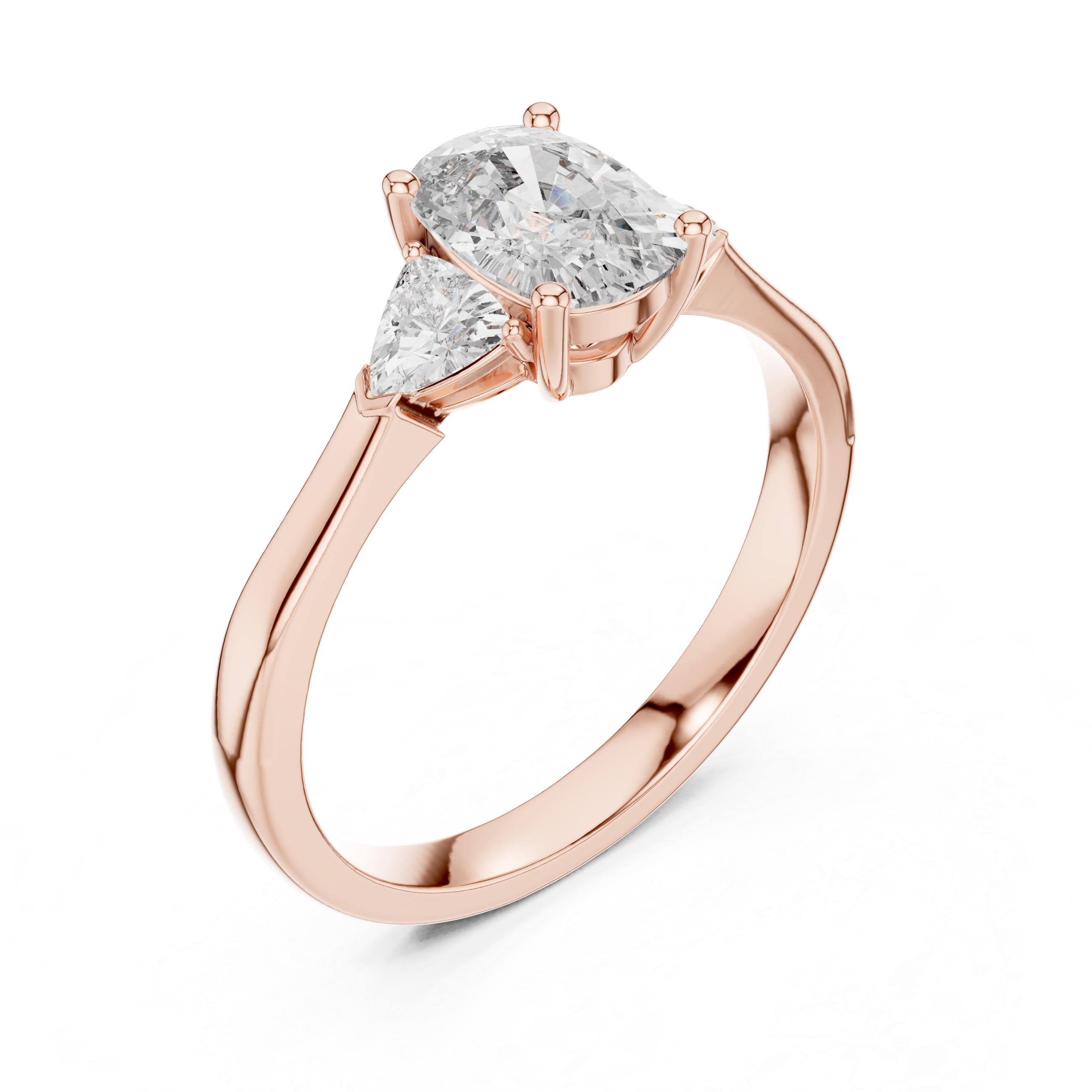 Marquise Cut Three-Stone Diamond Ring in 14K/18K Gold
