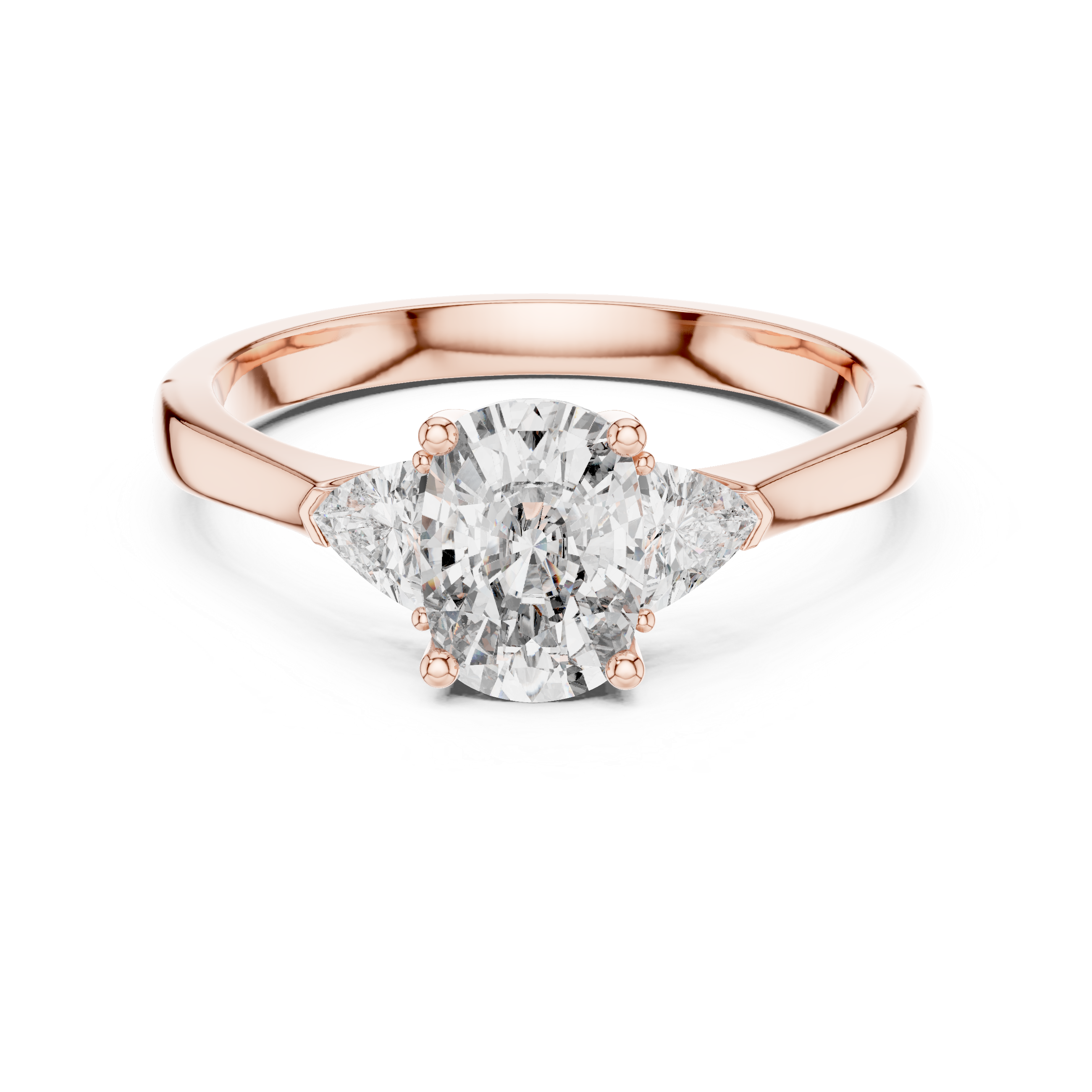 Marquise Cut Three-Stone Diamond Ring in 14K/18K Gold