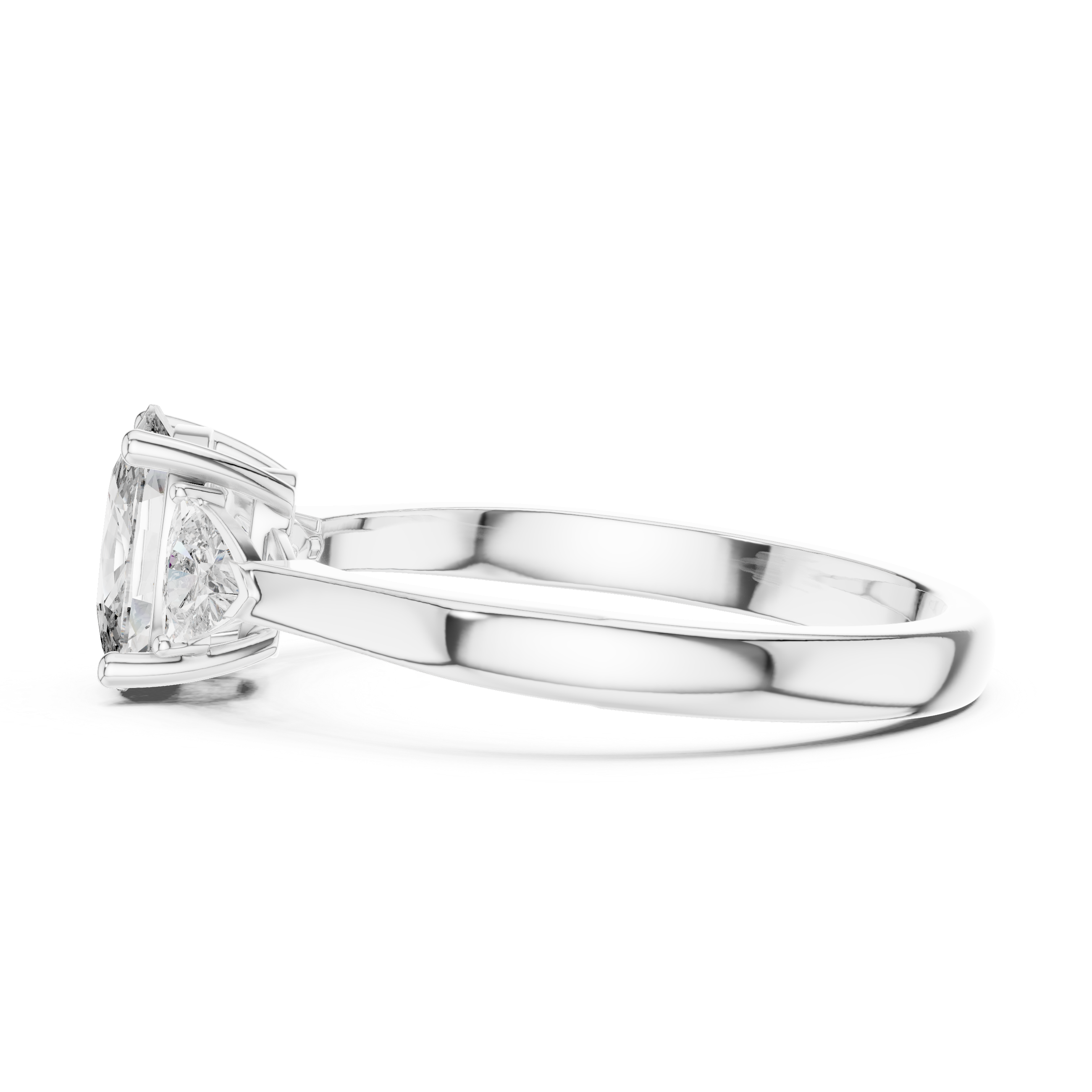 Marquise Cut Three-Stone Diamond Ring in 14K/18K Gold