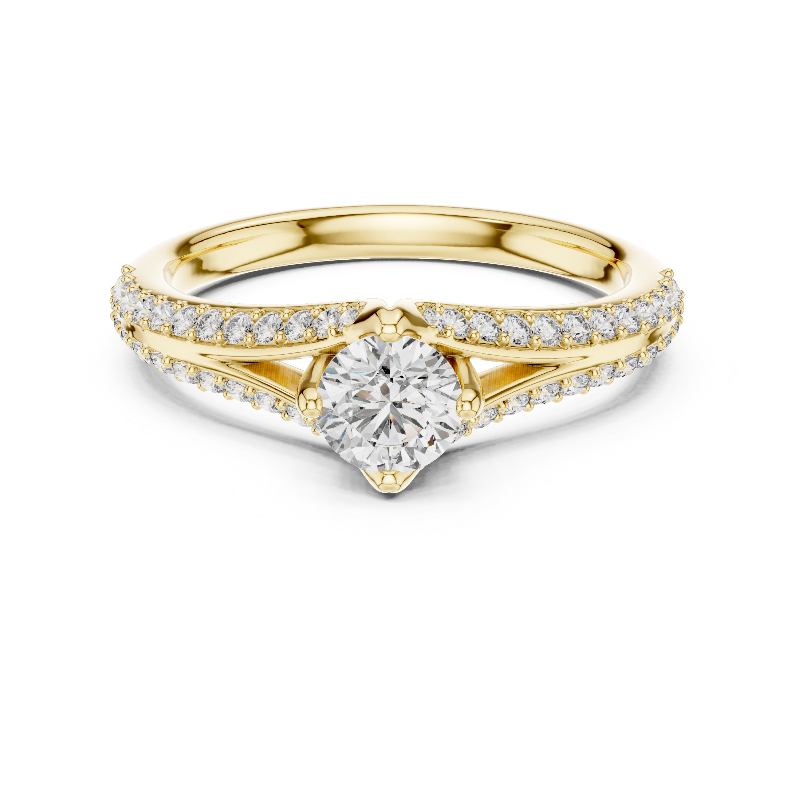 IGI Certified Rose Gold Criss-Cross Diamond Engagement Ring | Kiashaajewellery