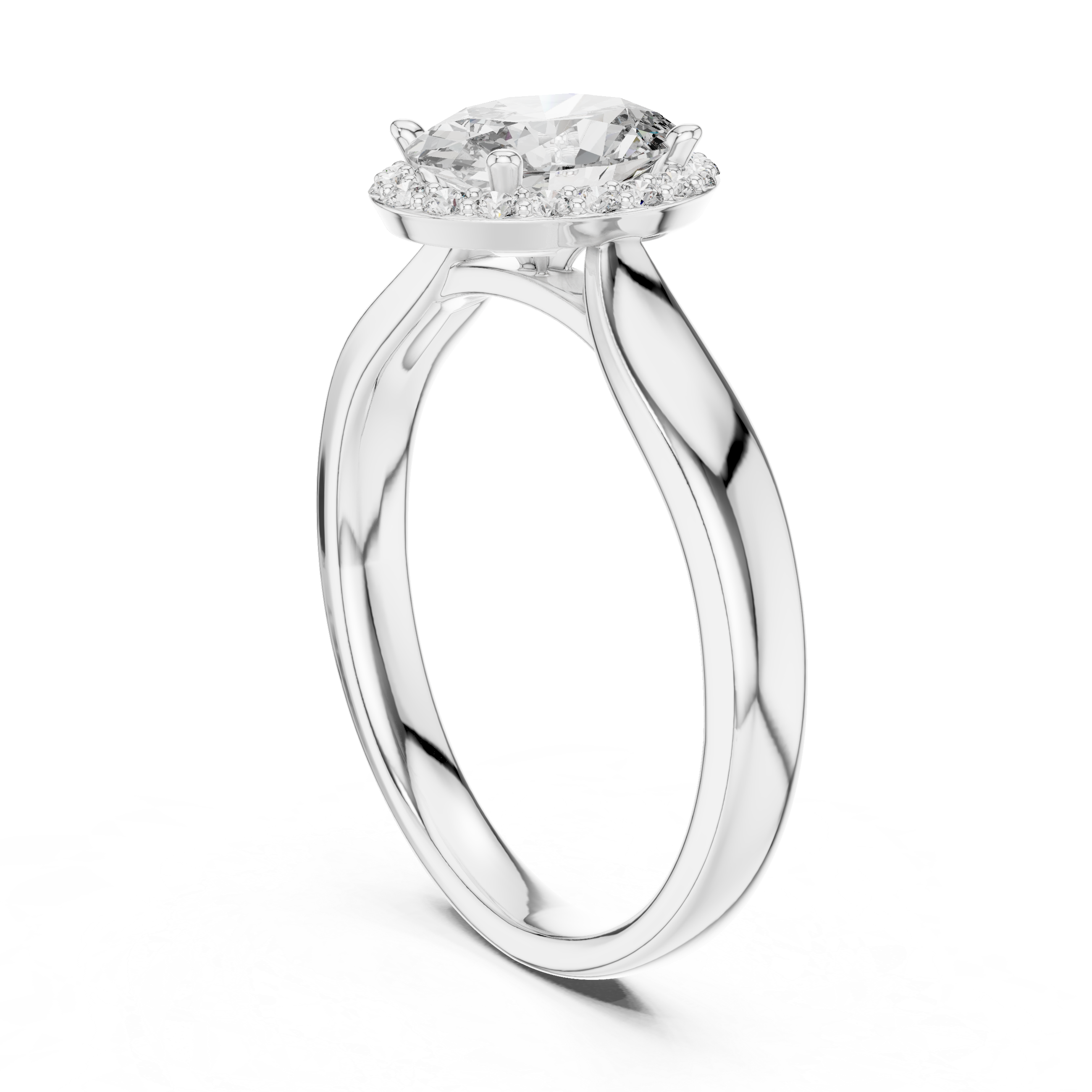 Elegant Rose Gold Oval-Cut Diamond Engagement Ring