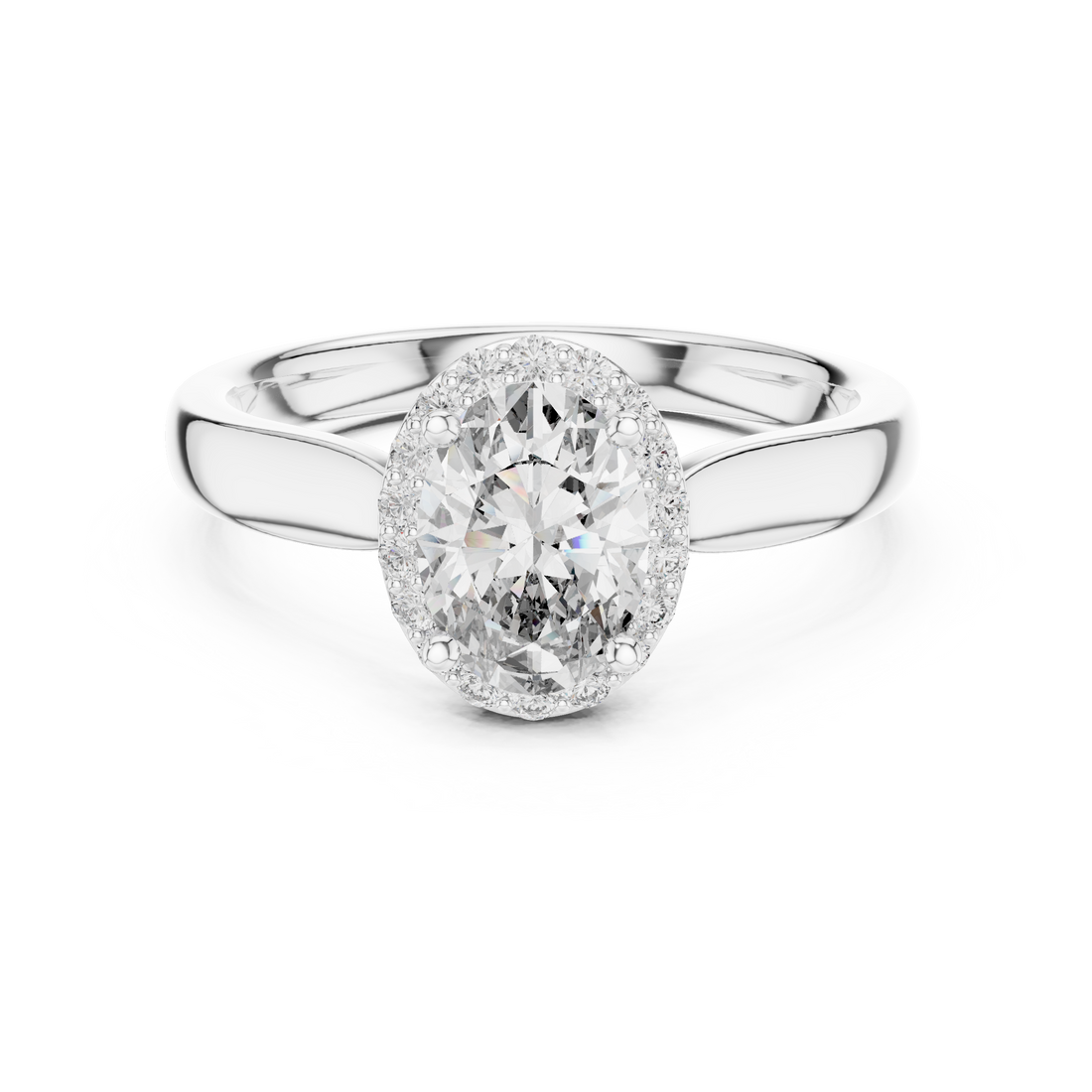 Elegant Rose Gold Oval-Cut Diamond Engagement Ring