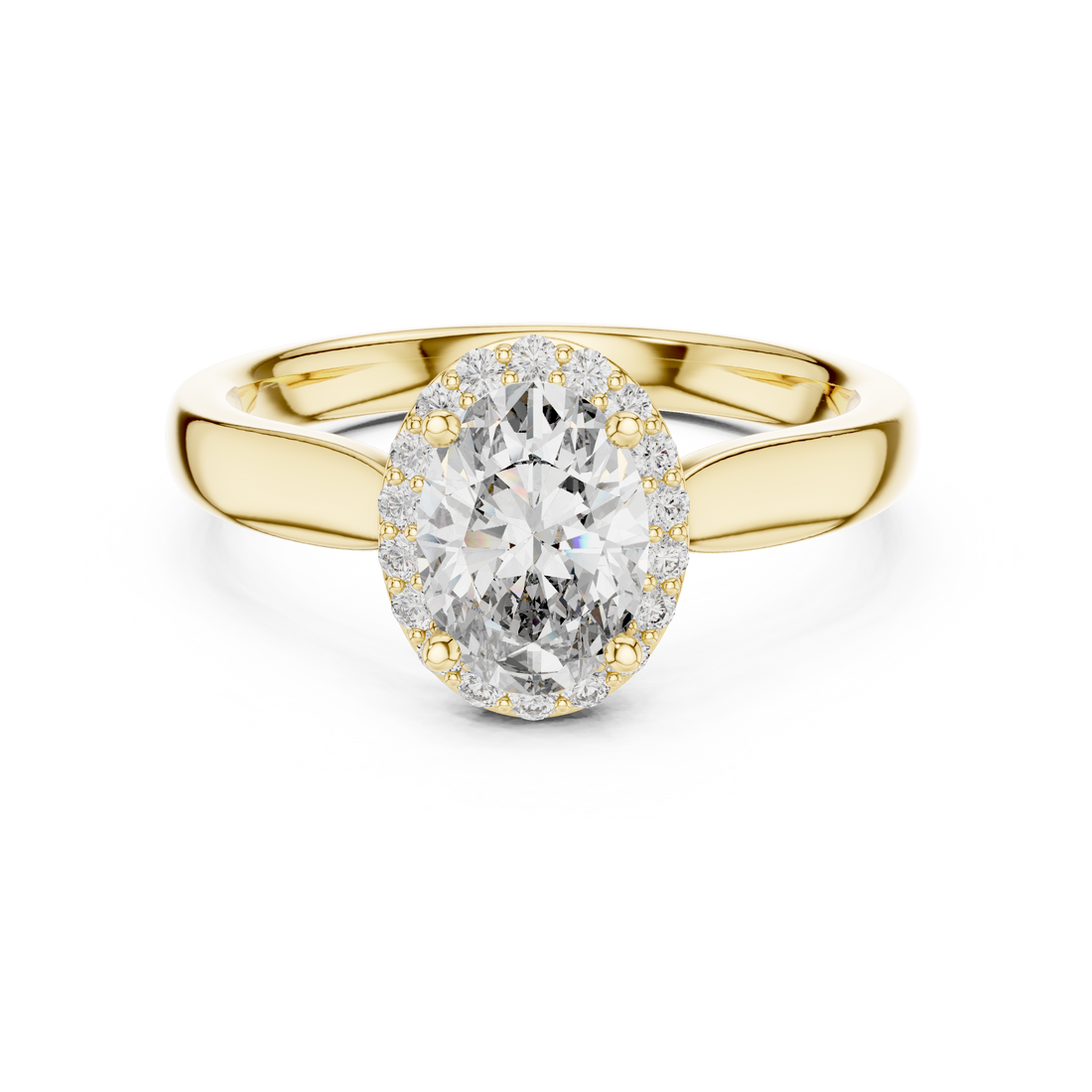 Elegant Rose Gold Oval-Cut Diamond Engagement Ring