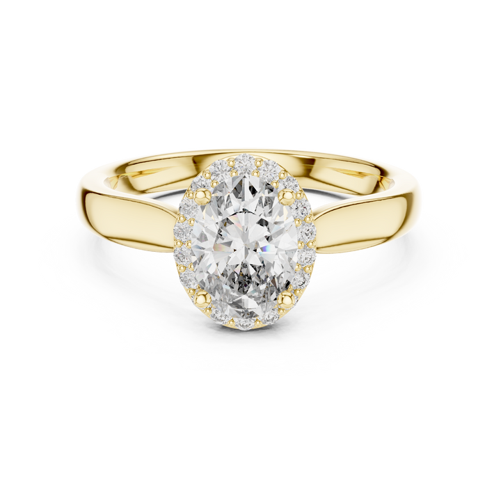 Elegant Rose Gold Oval-Cut Diamond Engagement Ring