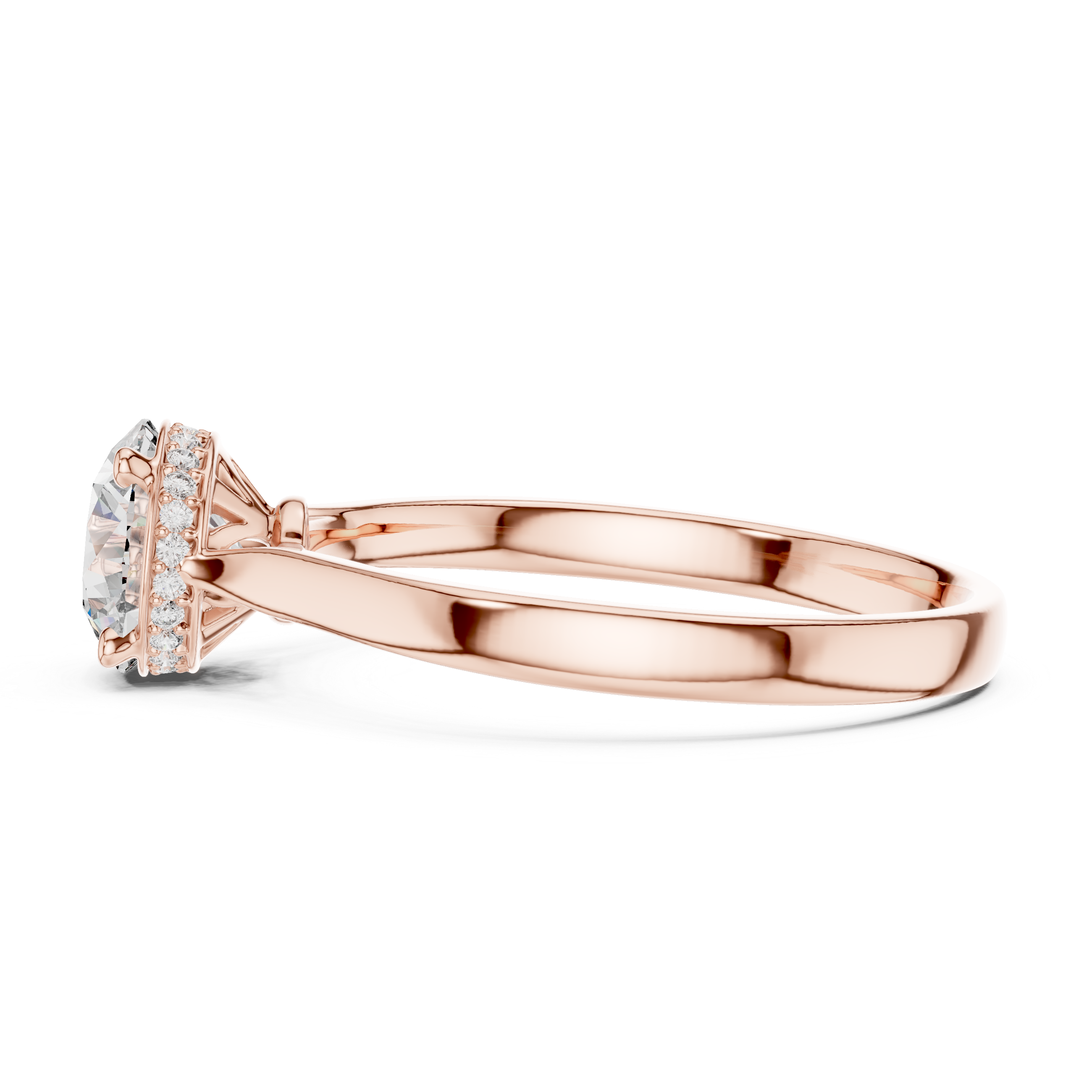Rose Gold IGI Certified Solitaire Diamond Ring for Women