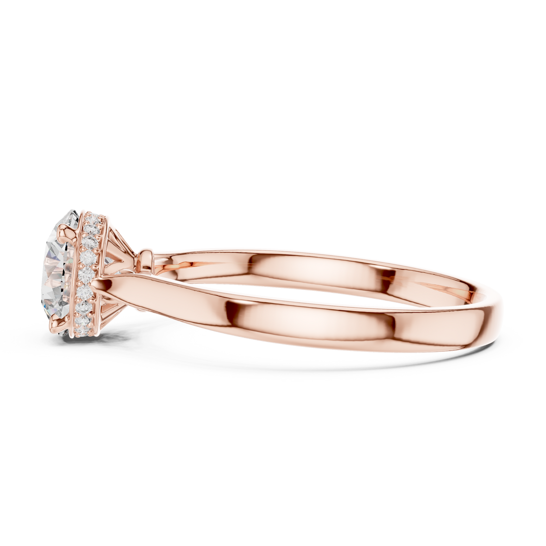 Elegant Solitaire Diamond Engagement Ring in Rose Gold – IGI Certified
