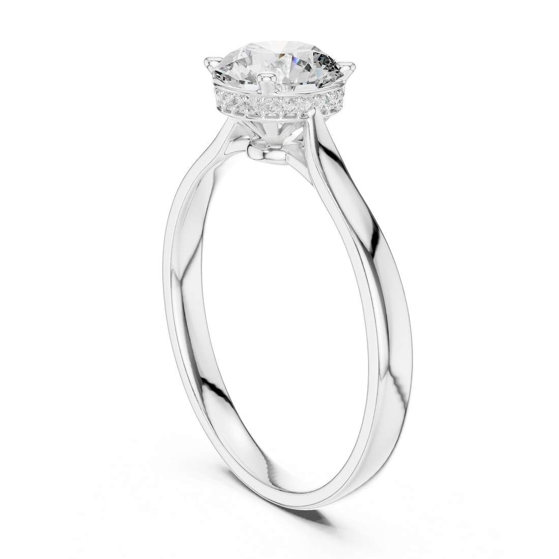 Elegant Solitaire Diamond Engagement Ring in Rose Gold – IGI Certified