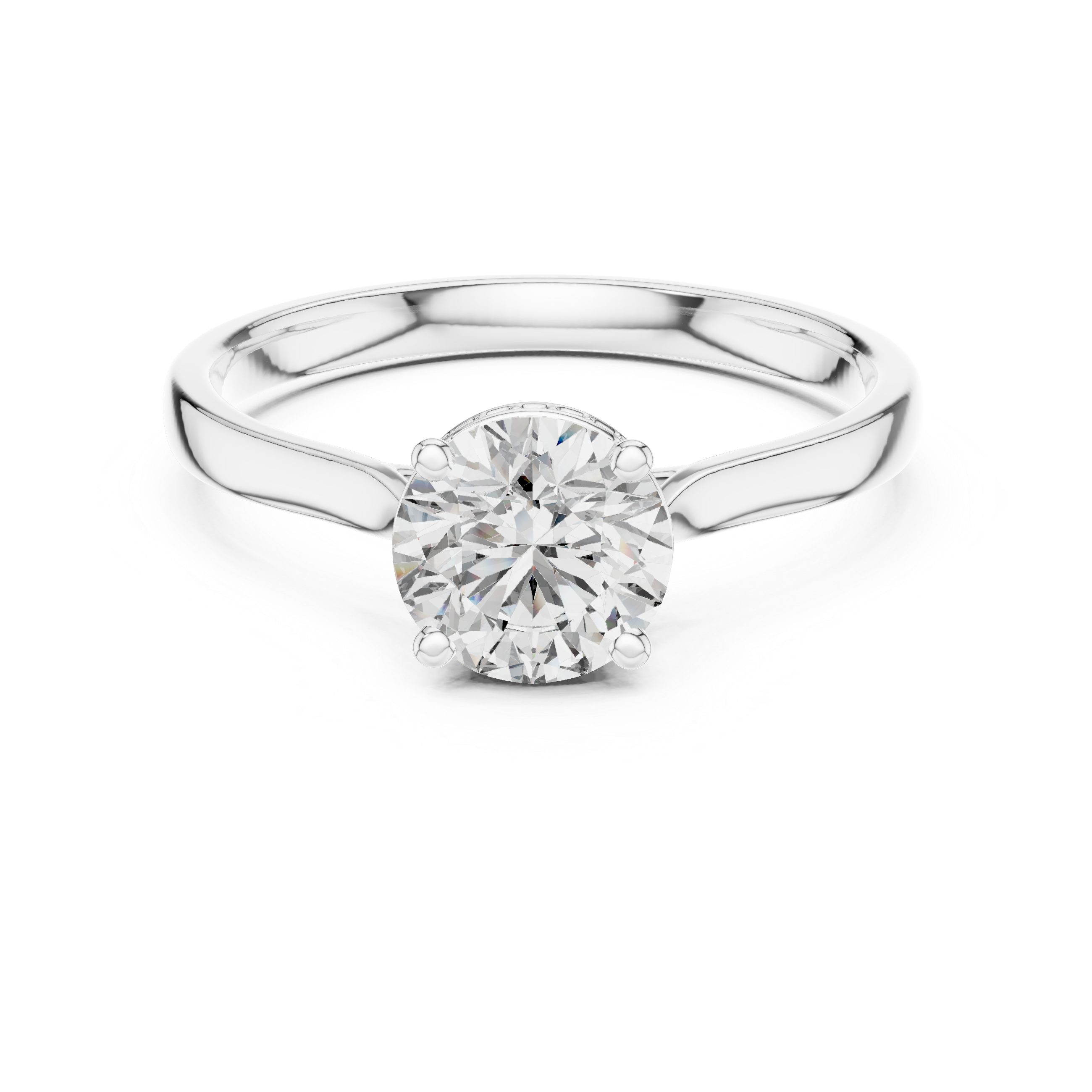 Rose Gold IGI Certified Solitaire Diamond Ring for Women
