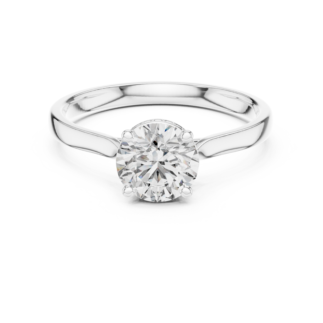 Elegant Solitaire Diamond Engagement Ring in Rose Gold – IGI Certified