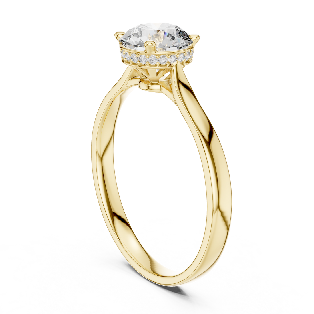 Elegant Solitaire Diamond Engagement Ring in Rose Gold – IGI Certified