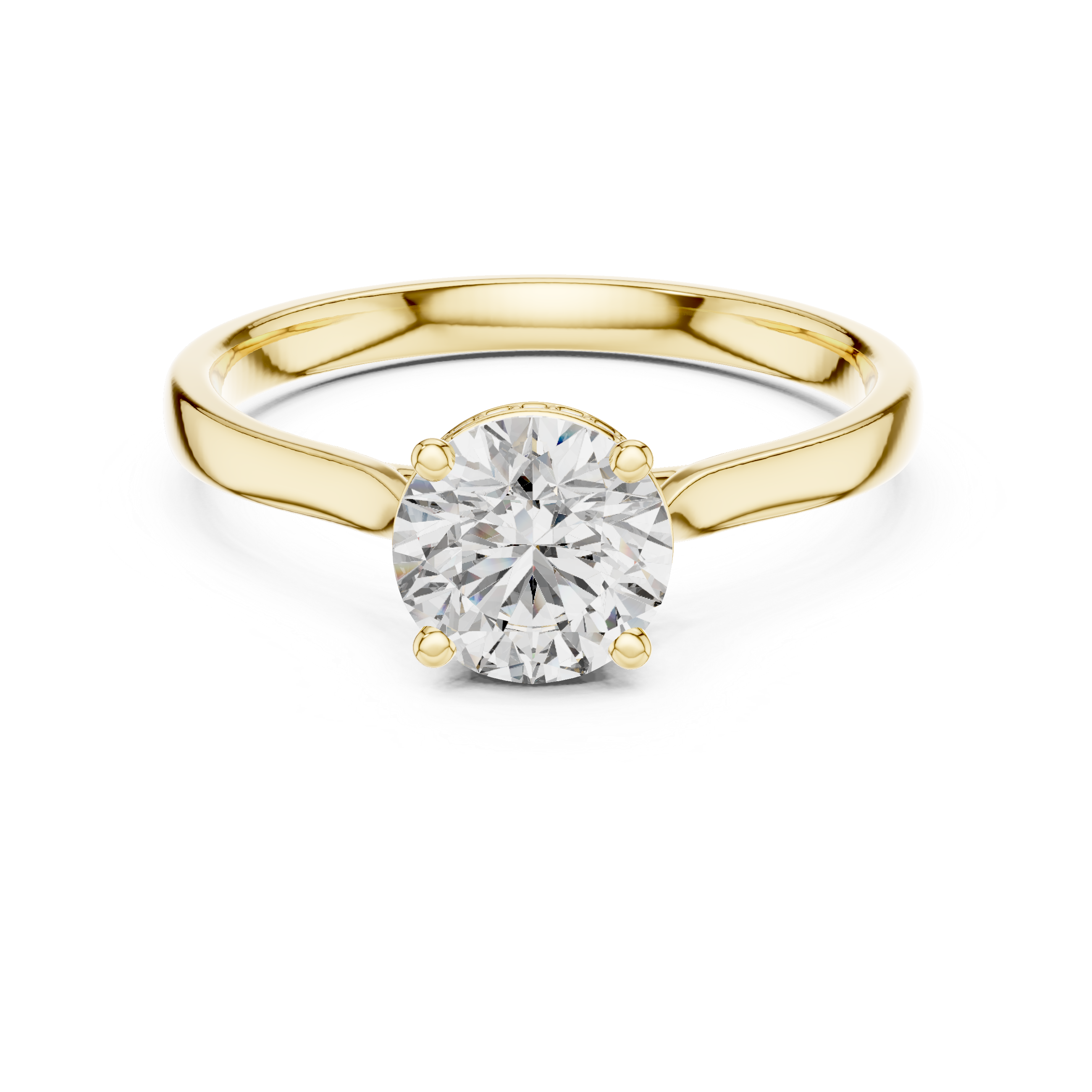 Rose Gold IGI Certified Solitaire Diamond Ring for Women