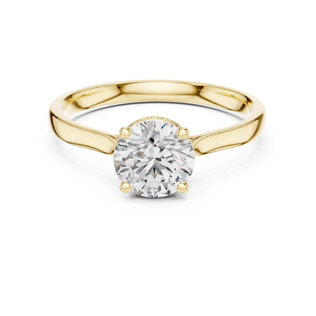 Elegant Solitaire Diamond Engagement Ring in Rose Gold – IGI Certified