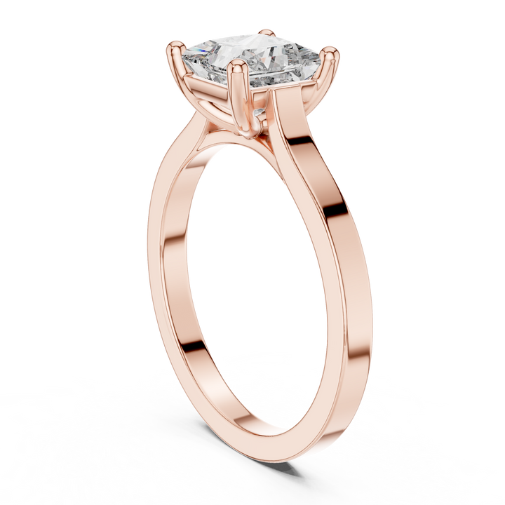 Elegant Rose Gold Solitaire Diamond Ring – IGI Certified