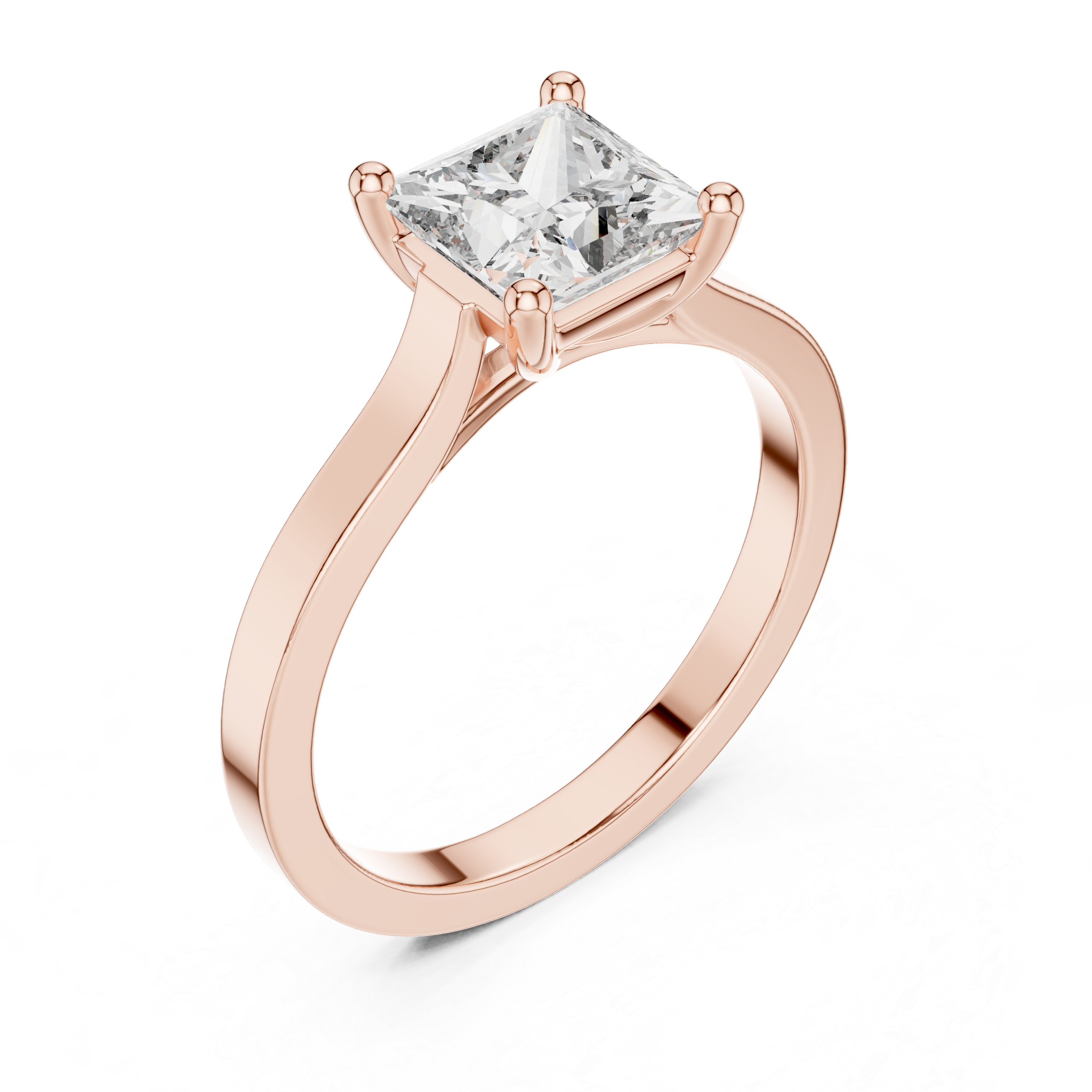 Elegant Rose Gold Solitaire Diamond Ring – IGI Certified