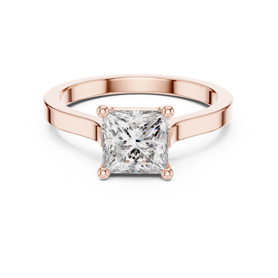 Elegant Rose Gold Solitaire Diamond Ring – IGI Certified