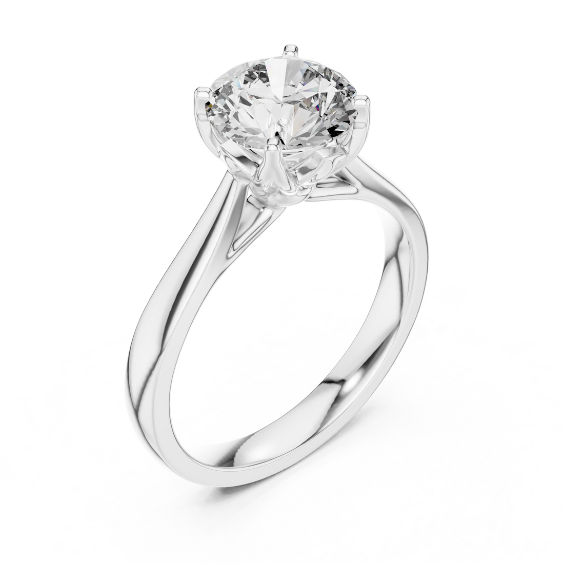 Timeless Solitaire Diamond Ring in 18K Rose Gold