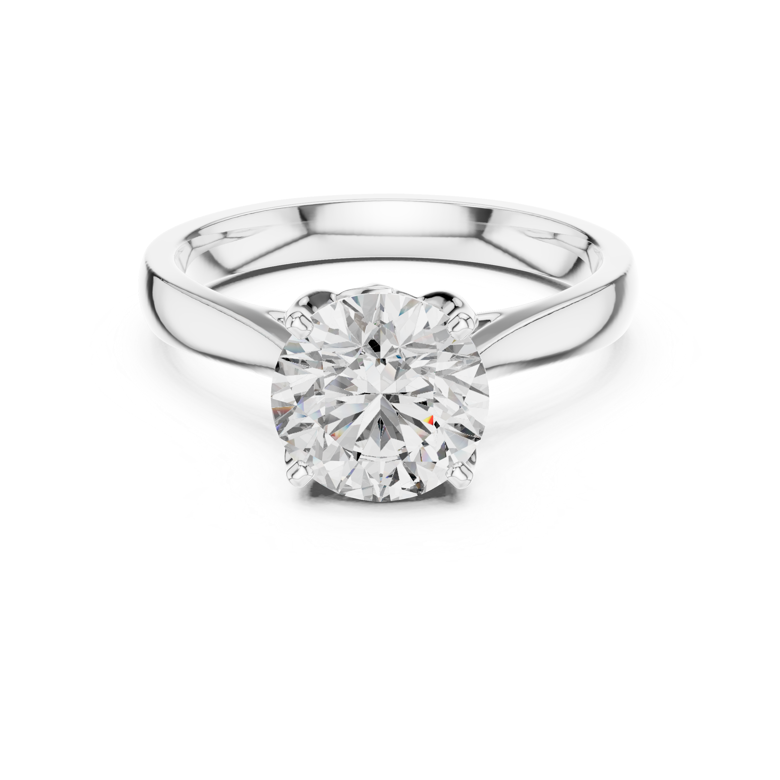 Timeless Solitaire Diamond Ring in 18K Rose Gold