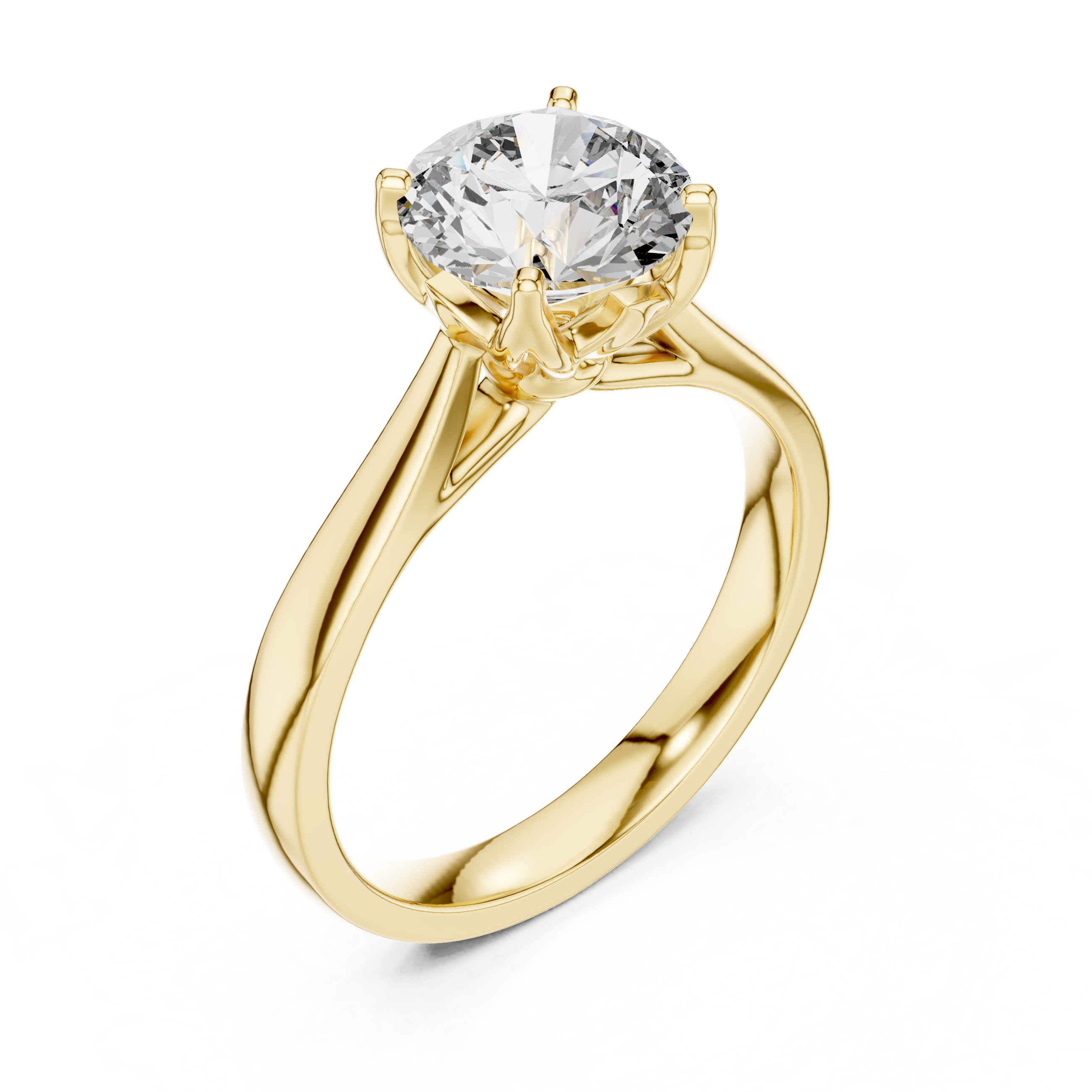 Timeless Solitaire Diamond Ring in 18K Rose Gold