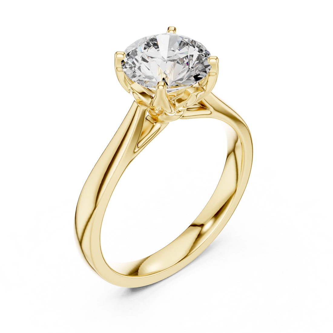 Timeless Solitaire Diamond Ring in 18K Rose Gold