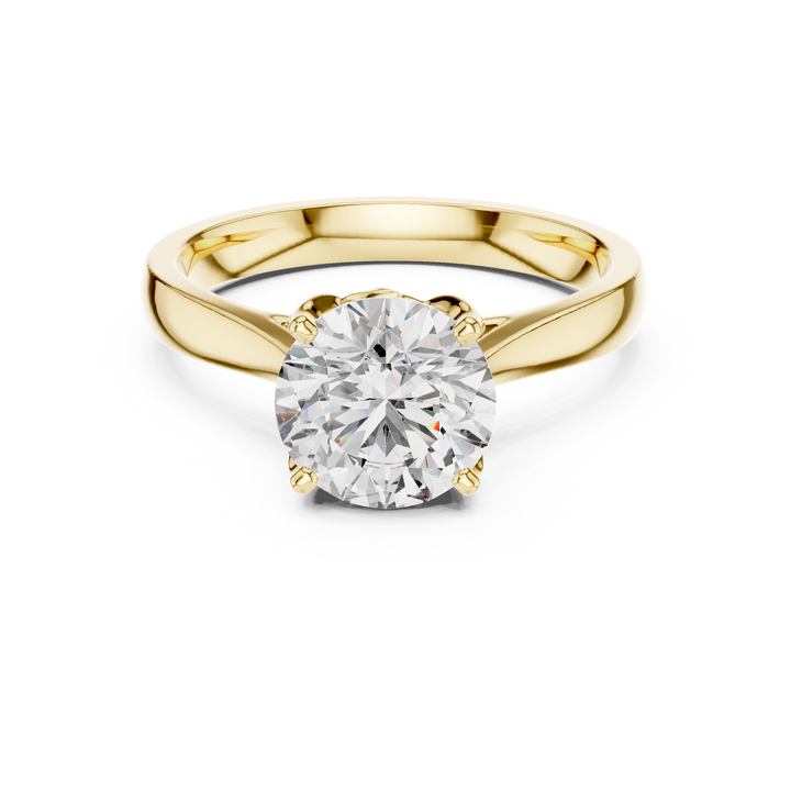 Timeless Solitaire Diamond Ring in 18K Rose Gold