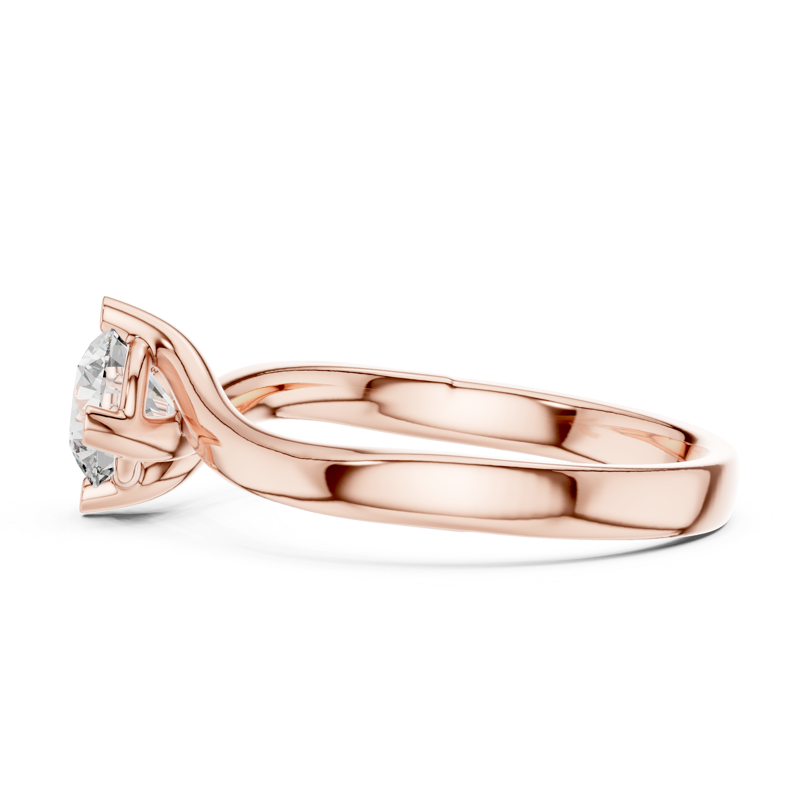 Elegant Solitaire Rose Gold Diamond Ring