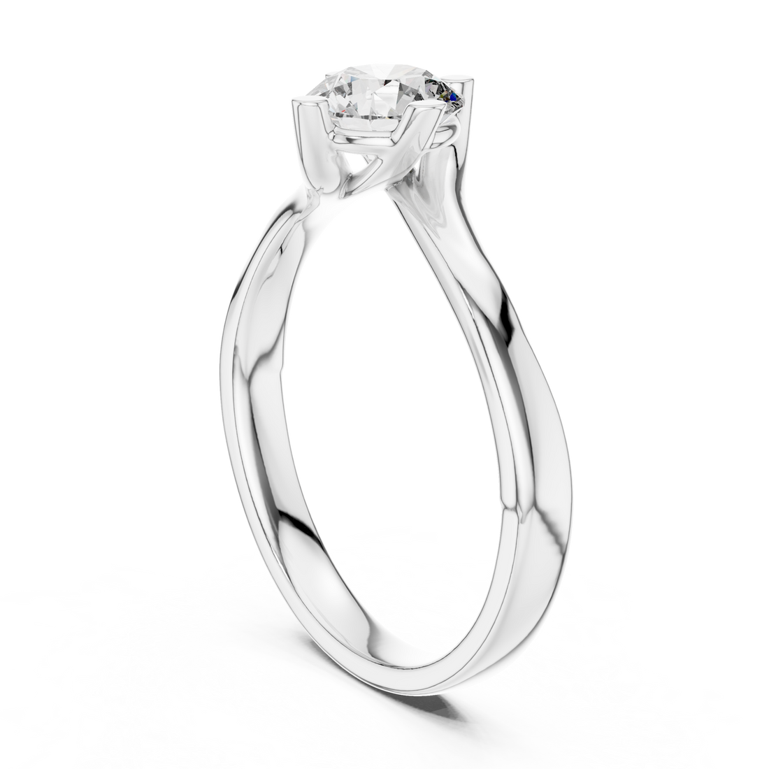 Elegant Solitaire Rose Gold Diamond Ring