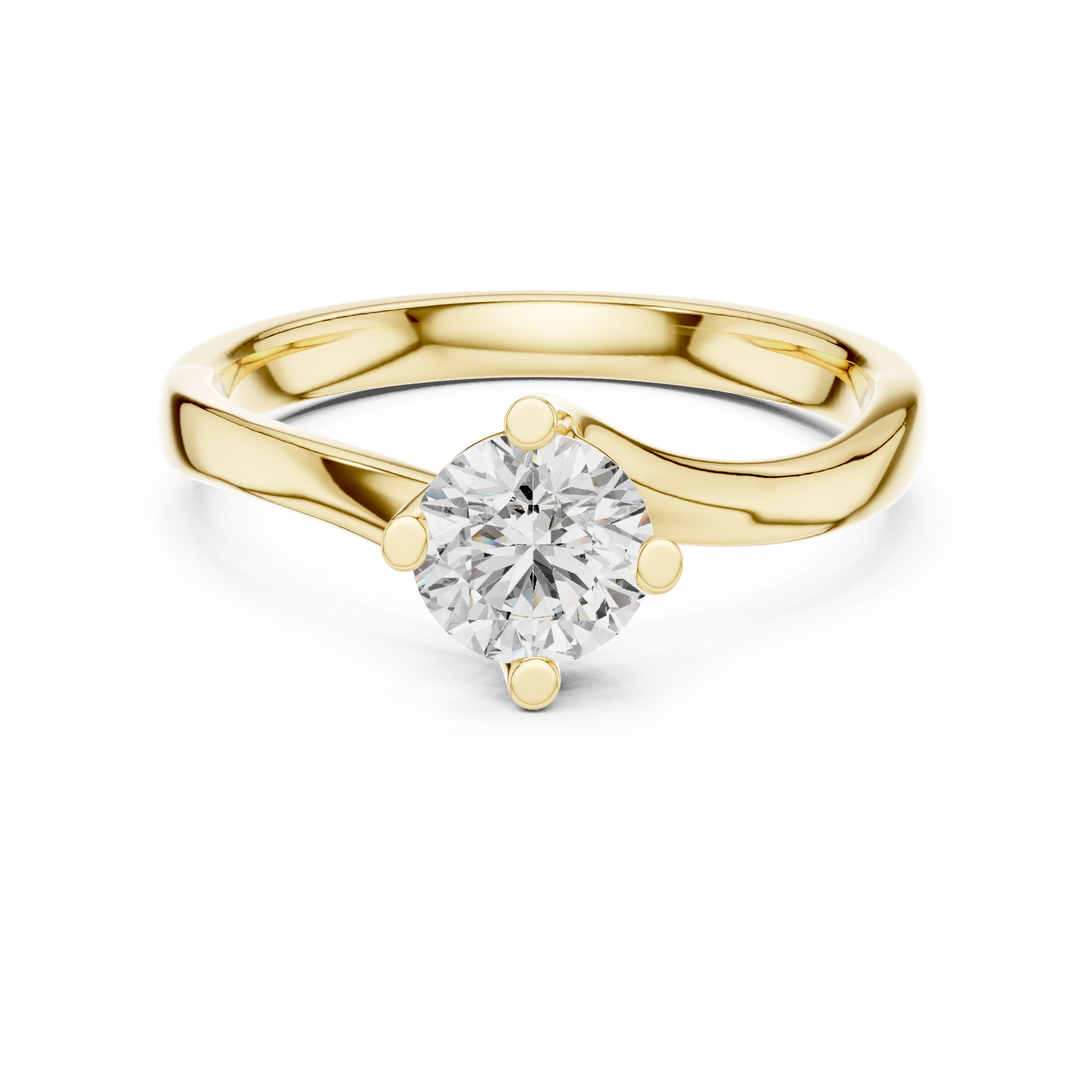 Elegant Solitaire Rose Gold Diamond Ring