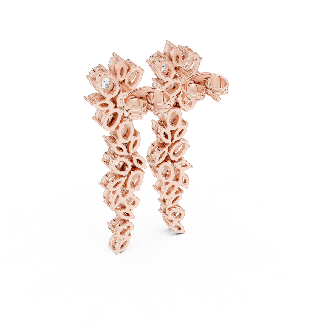 Elegant Lab-Grown Diamond Drop Earrings in 14K/18K Gold