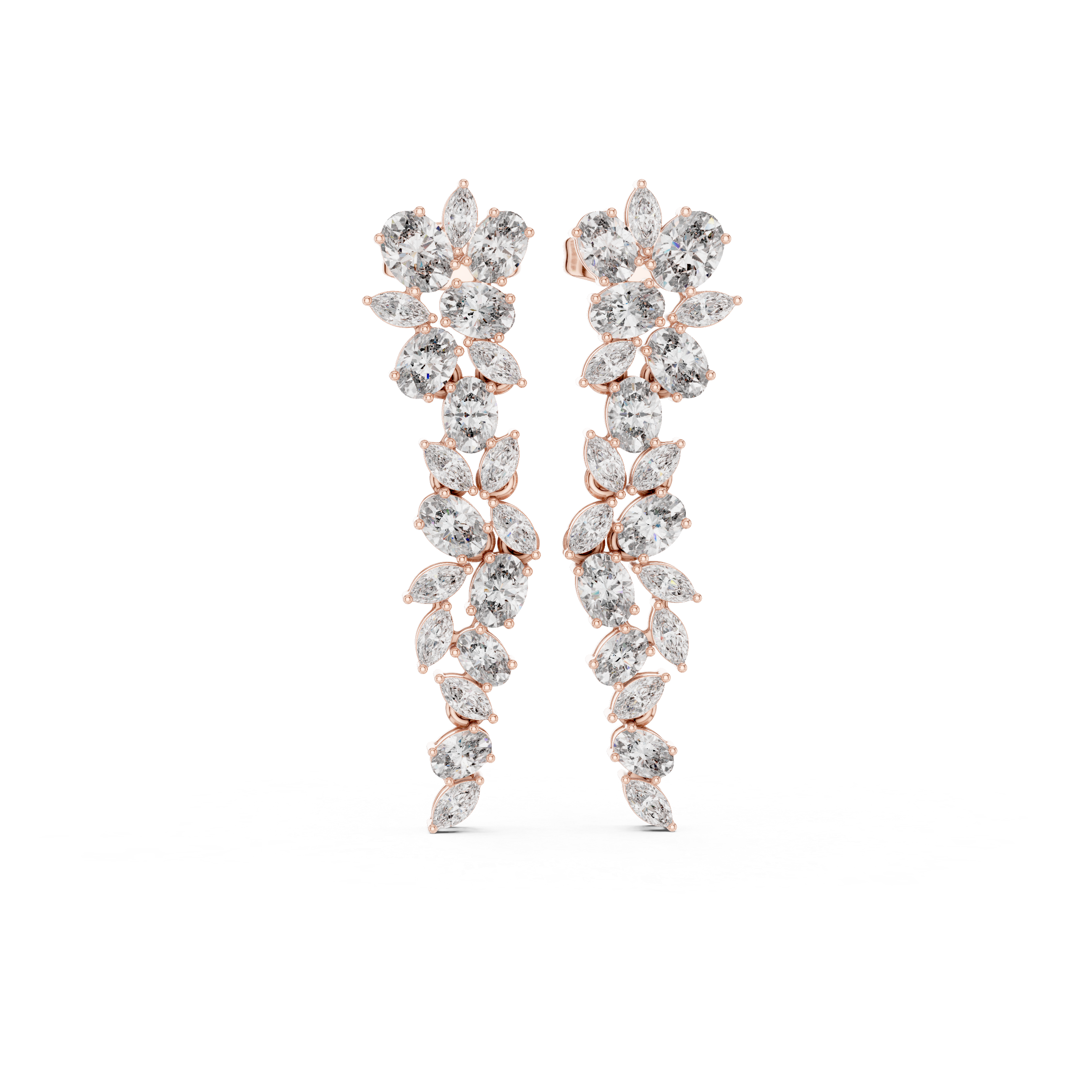 Elegant Lab-Grown Diamond Drop Earrings in 14K/18K Gold