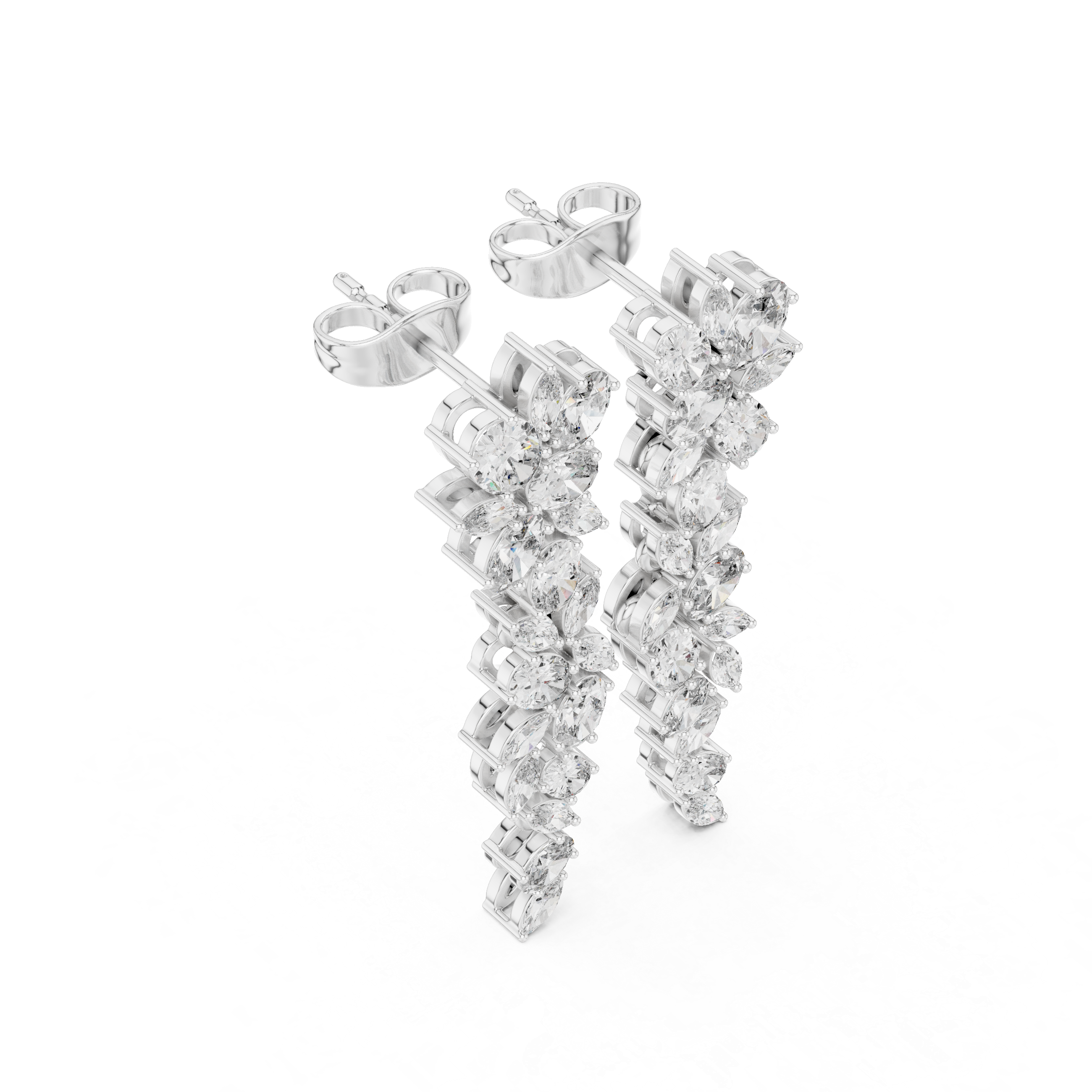 Elegant Lab-Grown Diamond Drop Earrings in 14K/18K Gold