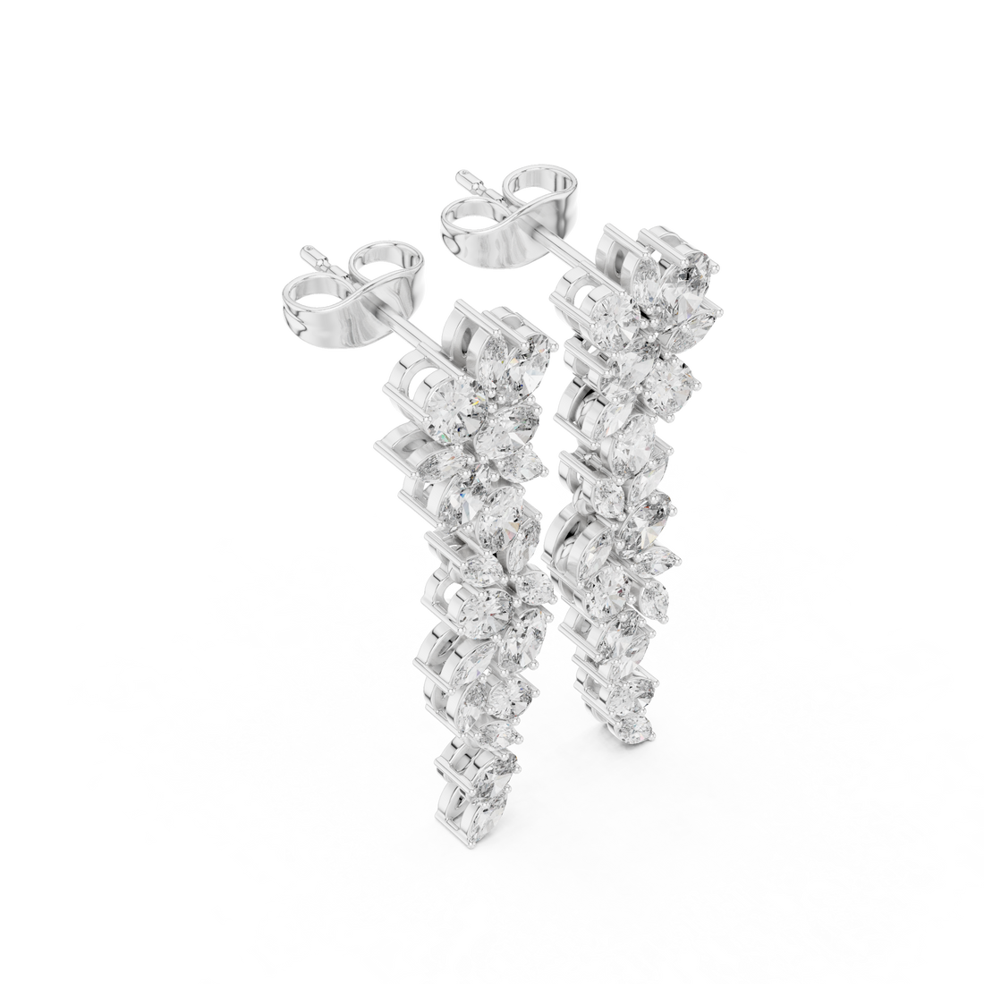 Elegant Lab-Grown Diamond Drop Earrings in 14K/18K Gold