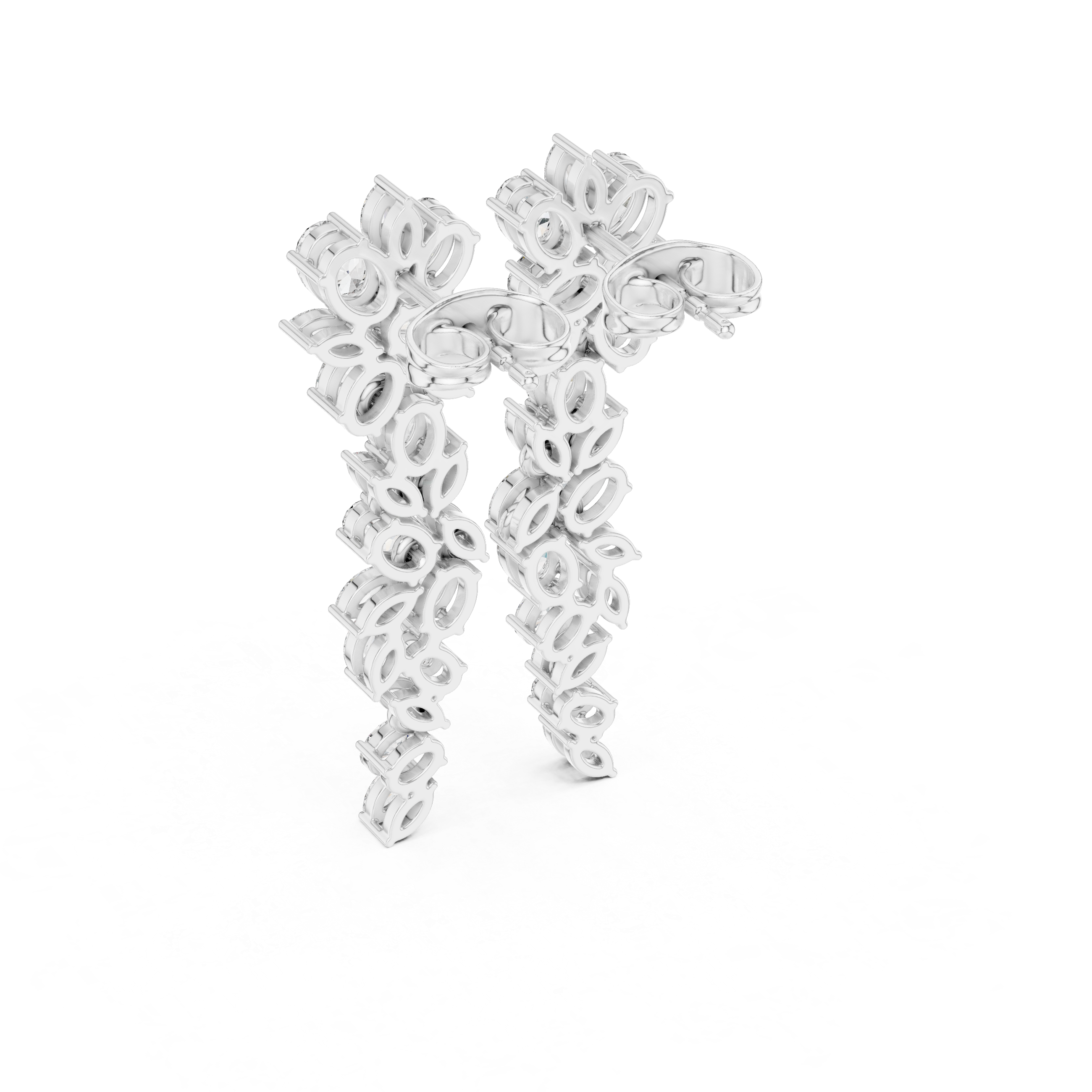 Elegant Lab-Grown Diamond Drop Earrings in 14K/18K Gold