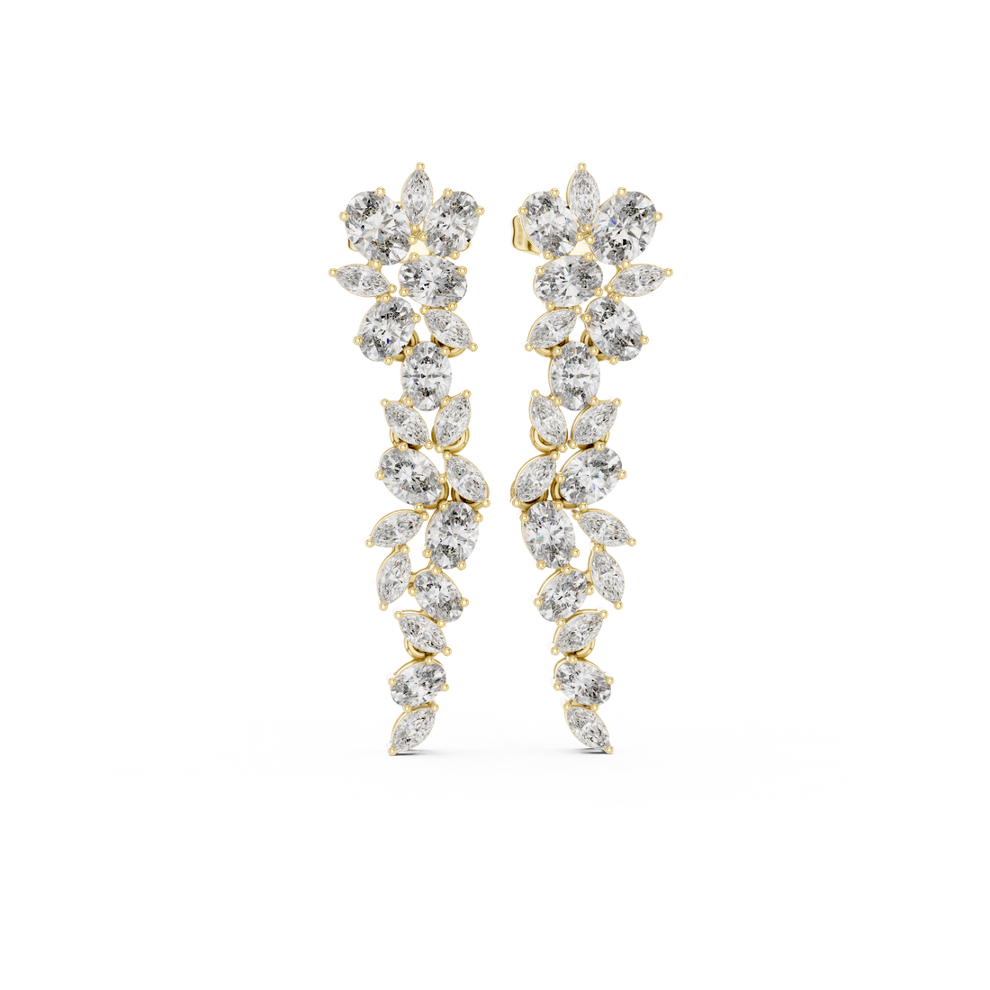 Elegant Lab-Grown Diamond Drop Earrings in 14K/18K Gold