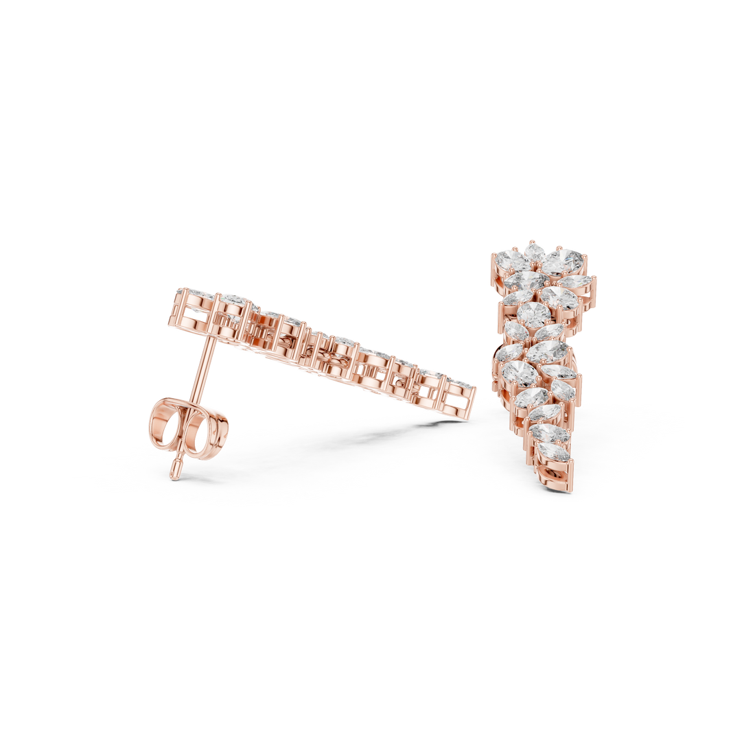 Elegant Lab-Grown Diamond Drop Earrings in 14K/18K Gold