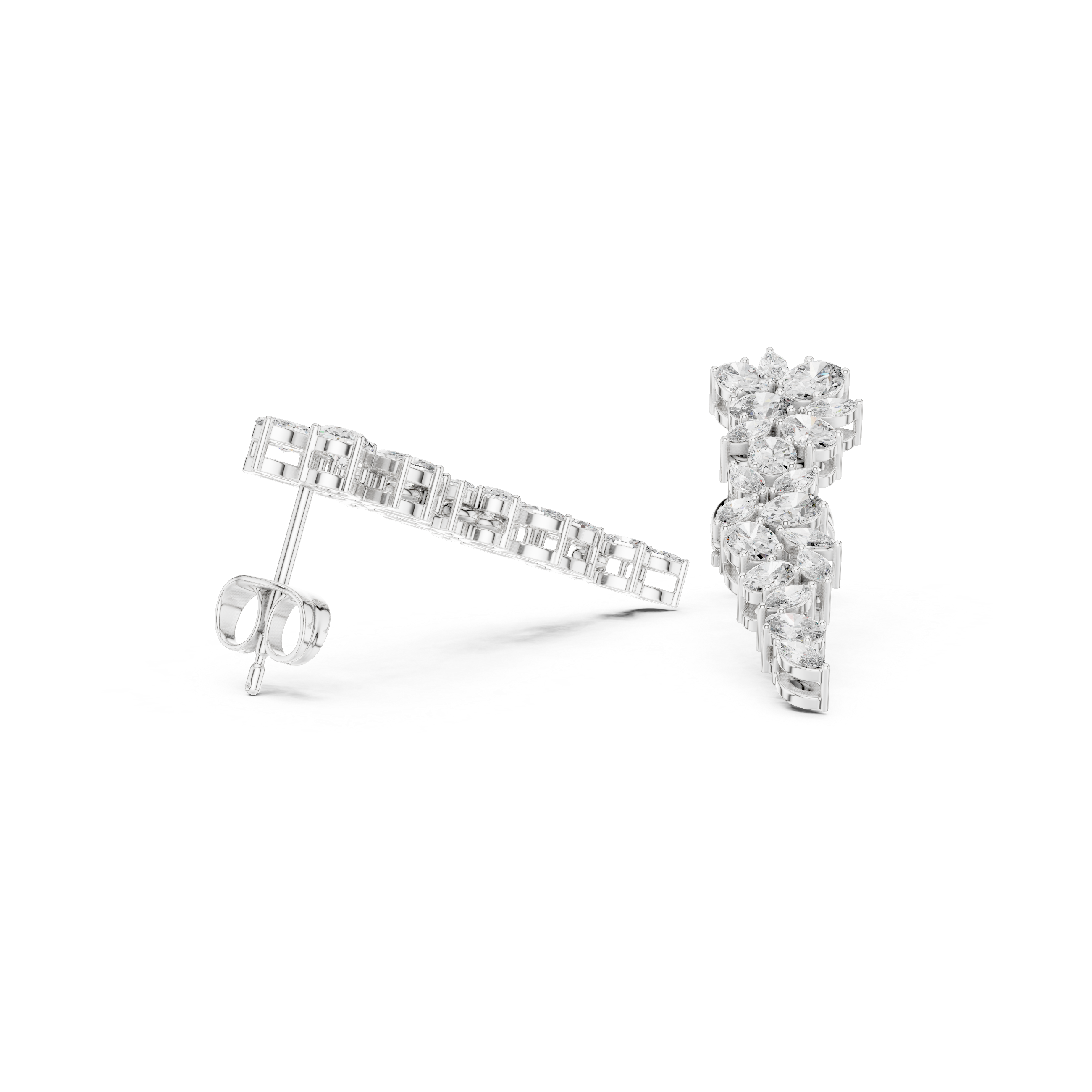 Elegant Lab-Grown Diamond Drop Earrings in 14K/18K Gold