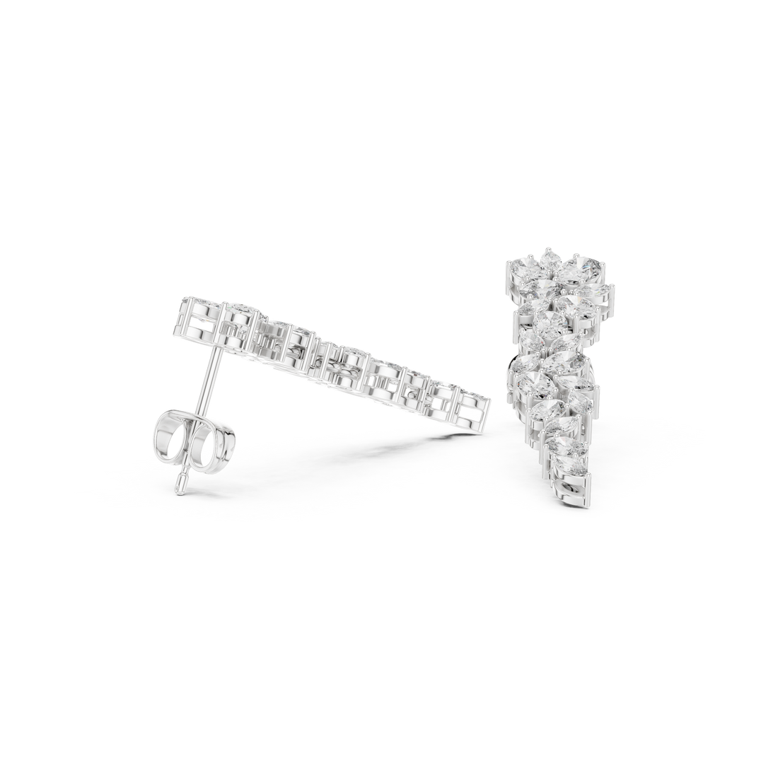 Elegant Lab-Grown Diamond Drop Earrings in 14K/18K Gold