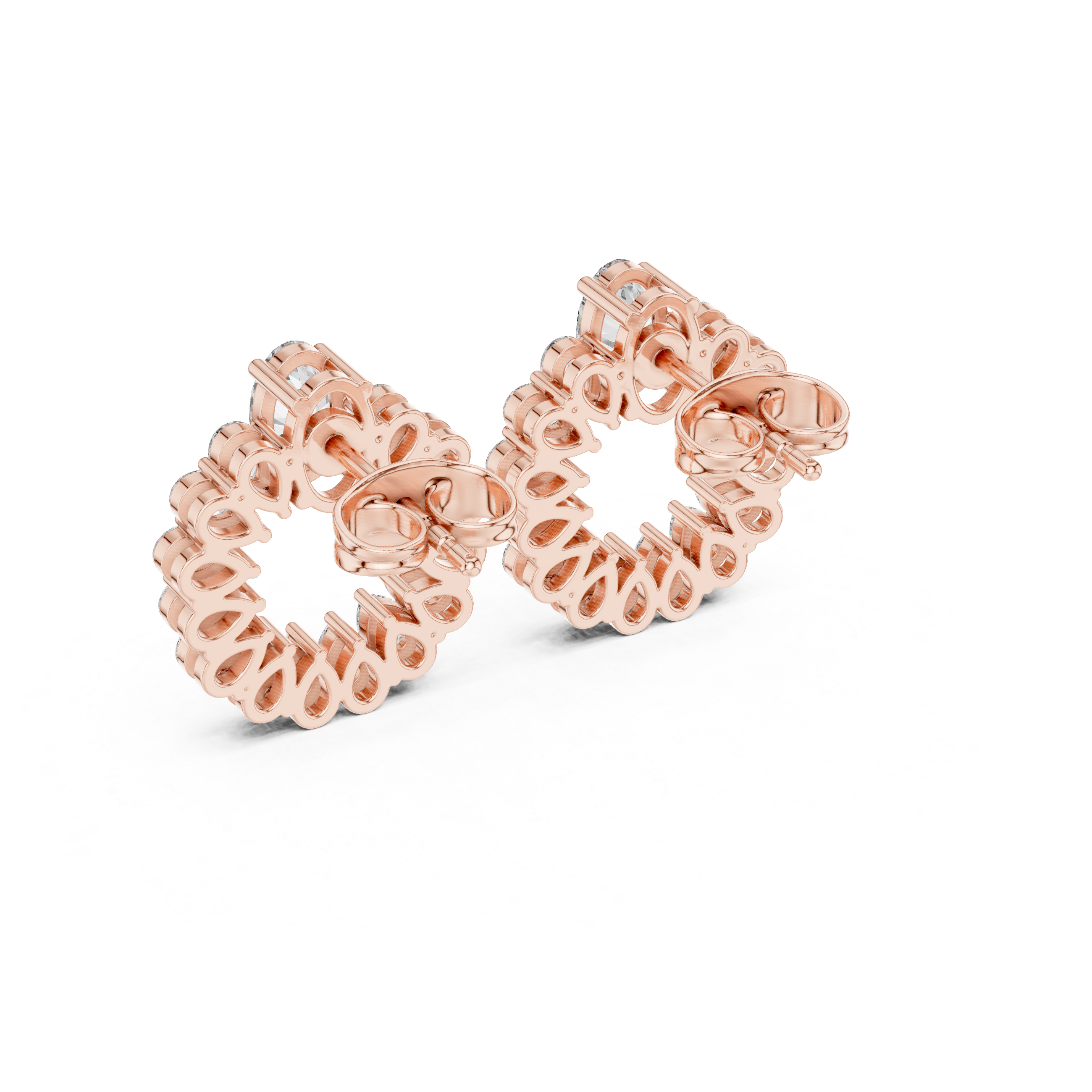 Elegant Lab-Grown Diamond Hoop Earrings in 14K/18K Gold