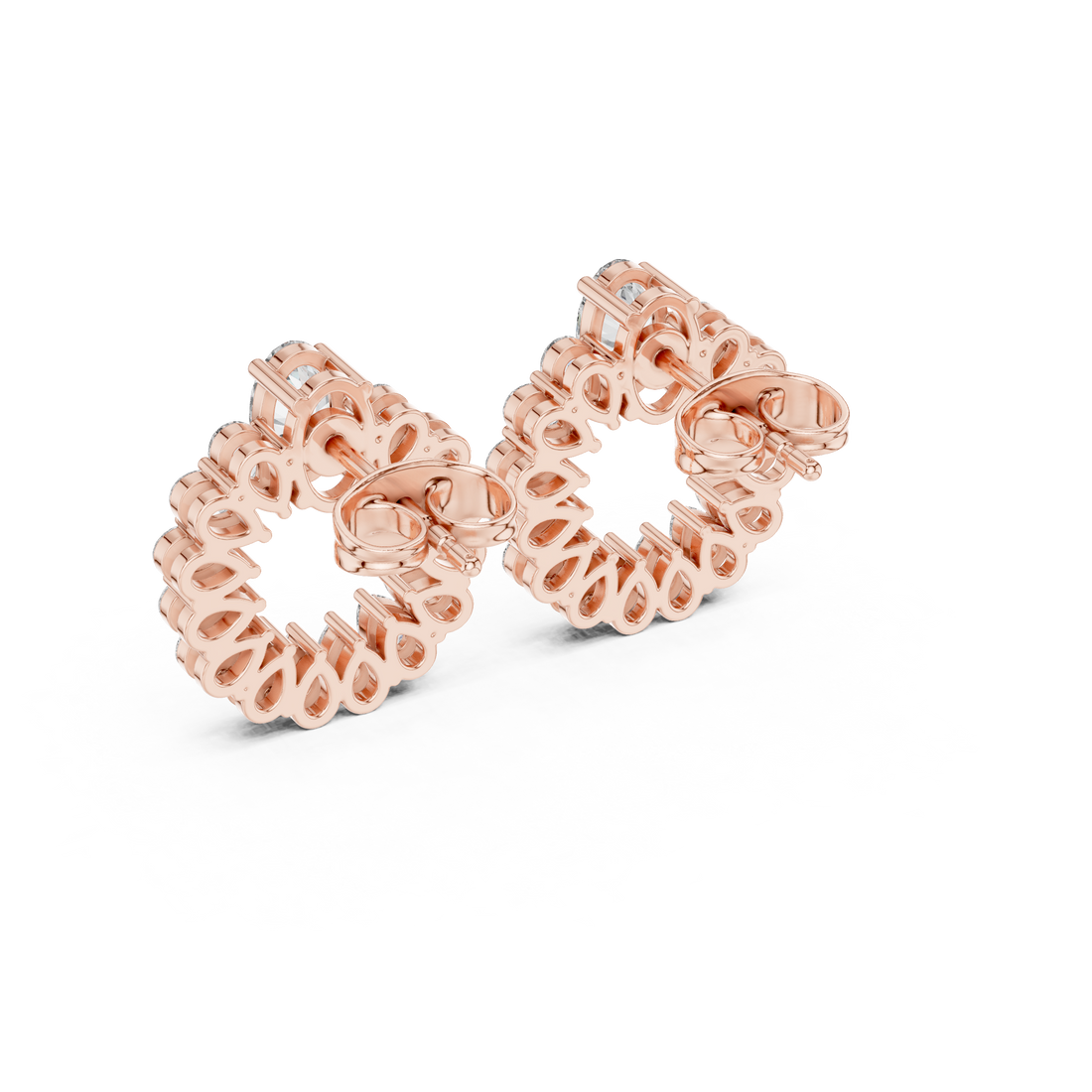 Elegant Lab-Grown Diamond Hoop Earrings in 14K/18K Gold