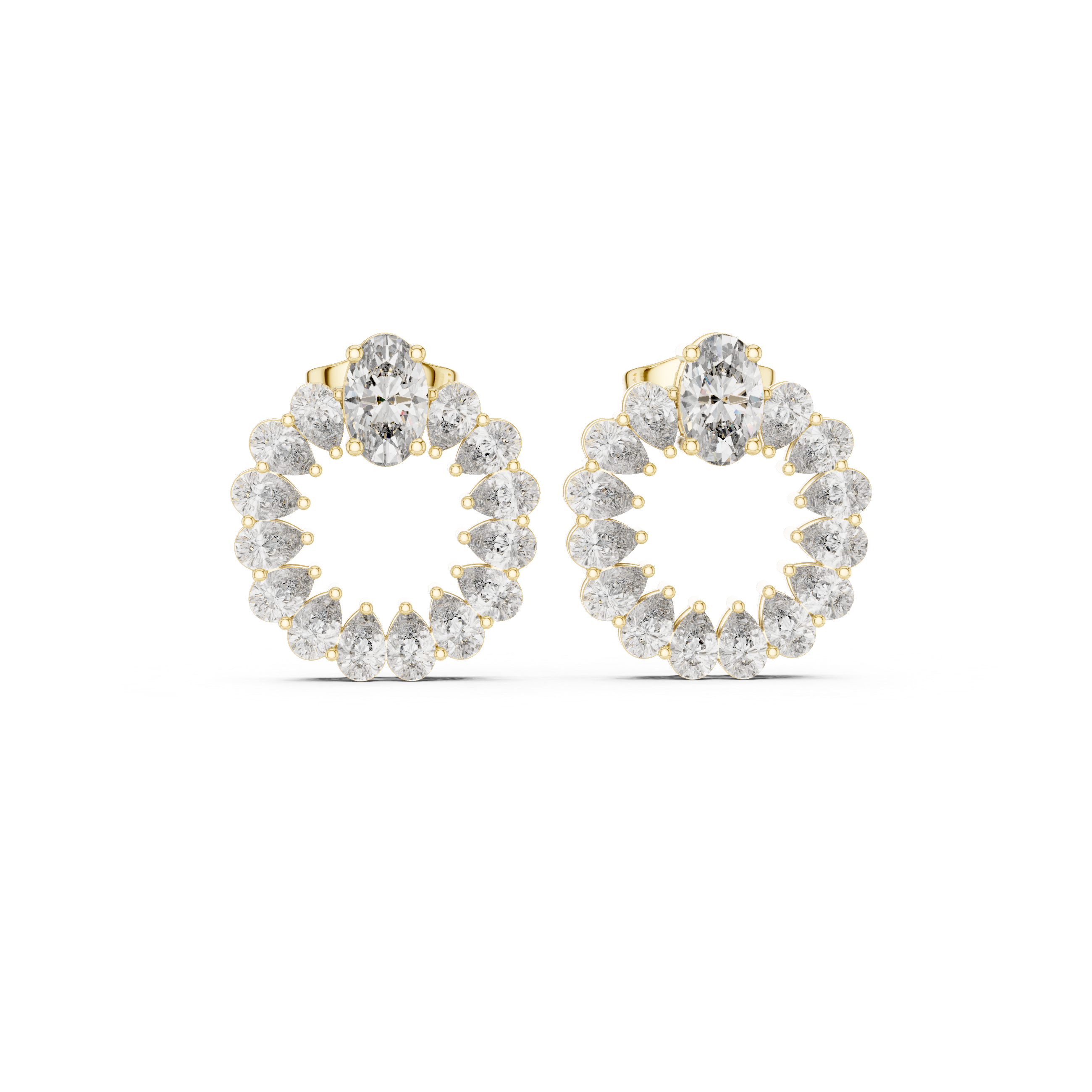Elegant Lab-Grown Diamond Hoop Earrings in 14K/18K Gold