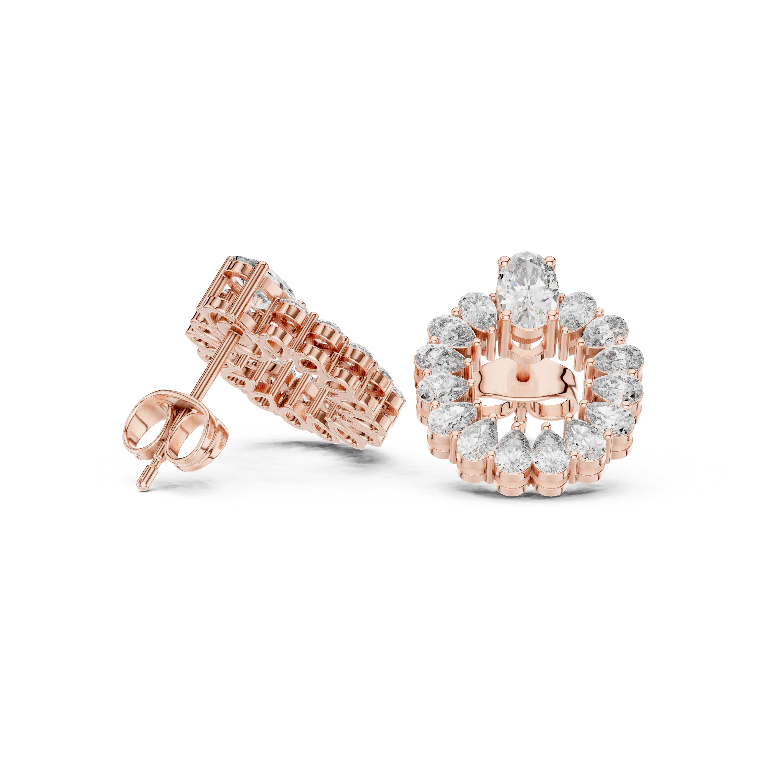 Elegant Lab-Grown Diamond Hoop Earrings in 14K/18K Gold