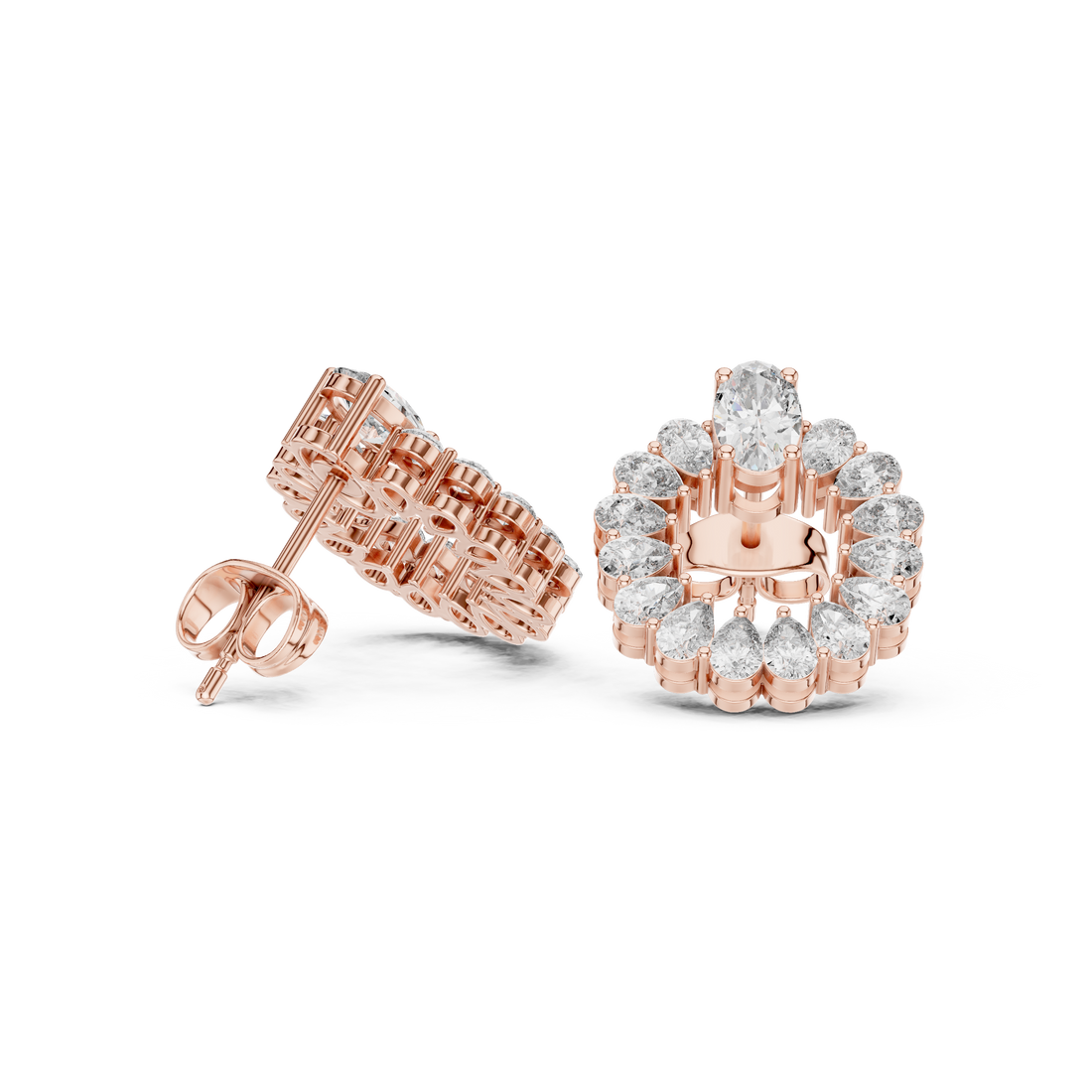 Elegant Lab-Grown Diamond Hoop Earrings in 14K/18K Gold