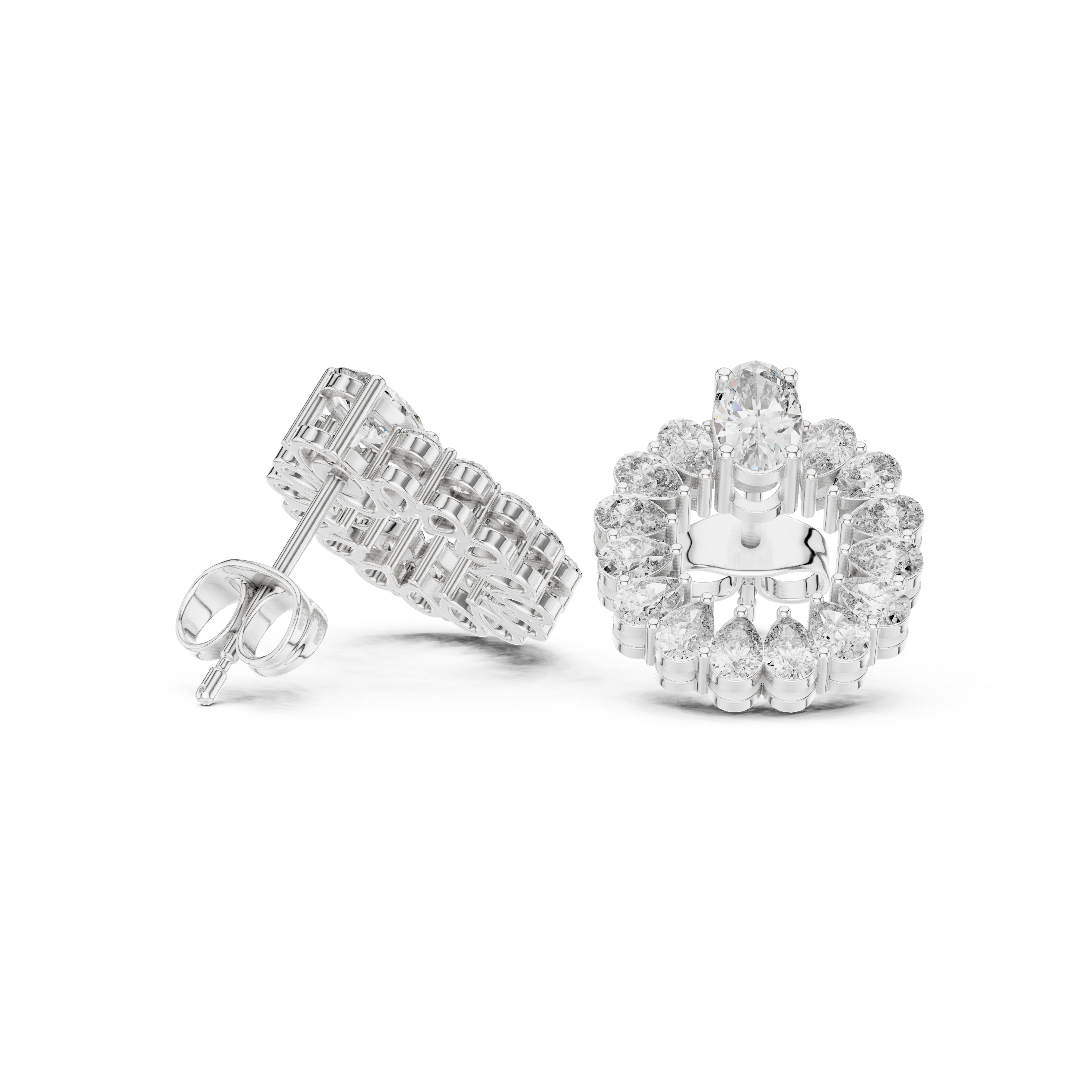 Elegant Lab-Grown Diamond Hoop Earrings in 14K/18K Gold