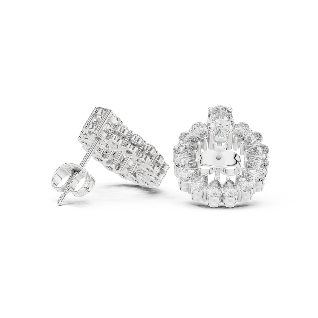 Elegant Lab-Grown Diamond Hoop Earrings in 14K/18K Gold