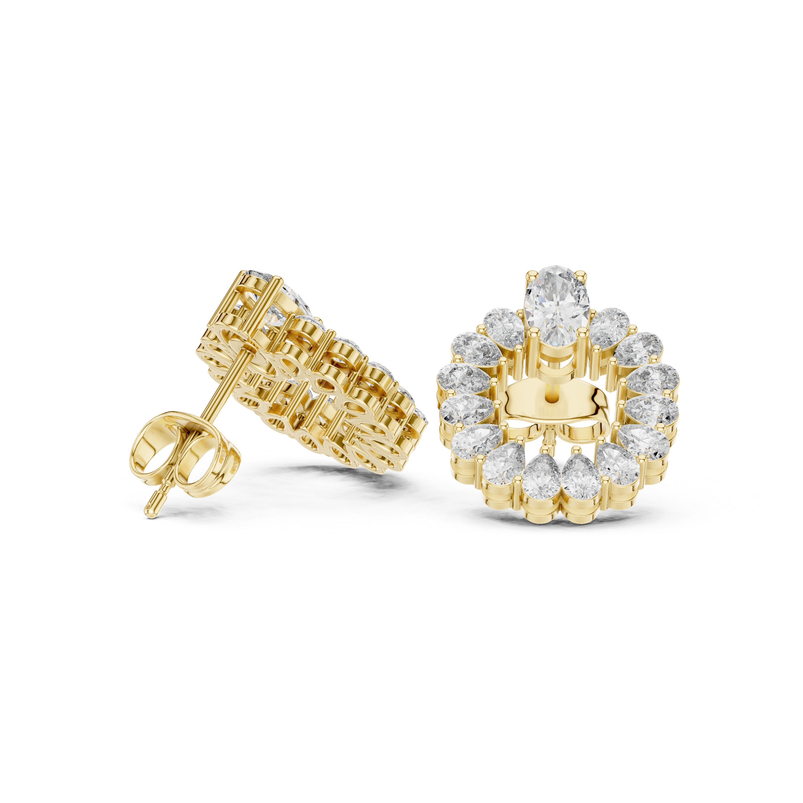 Elegant Lab-Grown Diamond Hoop Earrings in 14K/18K Gold