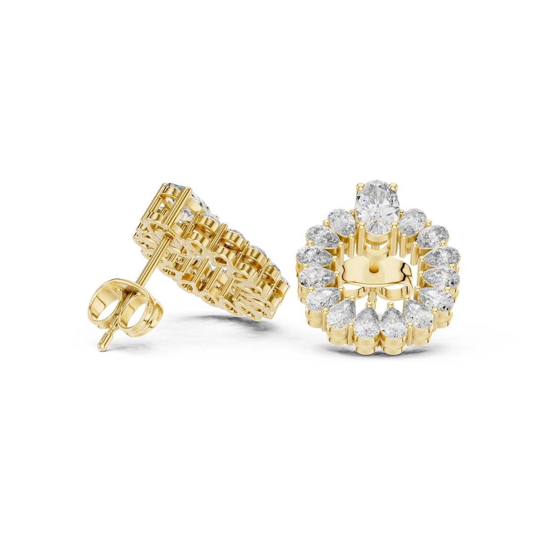 Elegant Lab-Grown Diamond Hoop Earrings in 14K/18K Gold