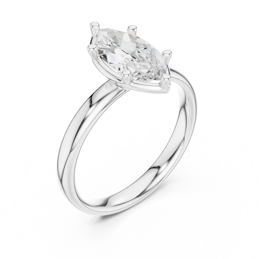 Marquise Cut Solitaire Lab-Grown Diamond Ring | Rose Gold | IGI Certified | Kiashaa Jewellery