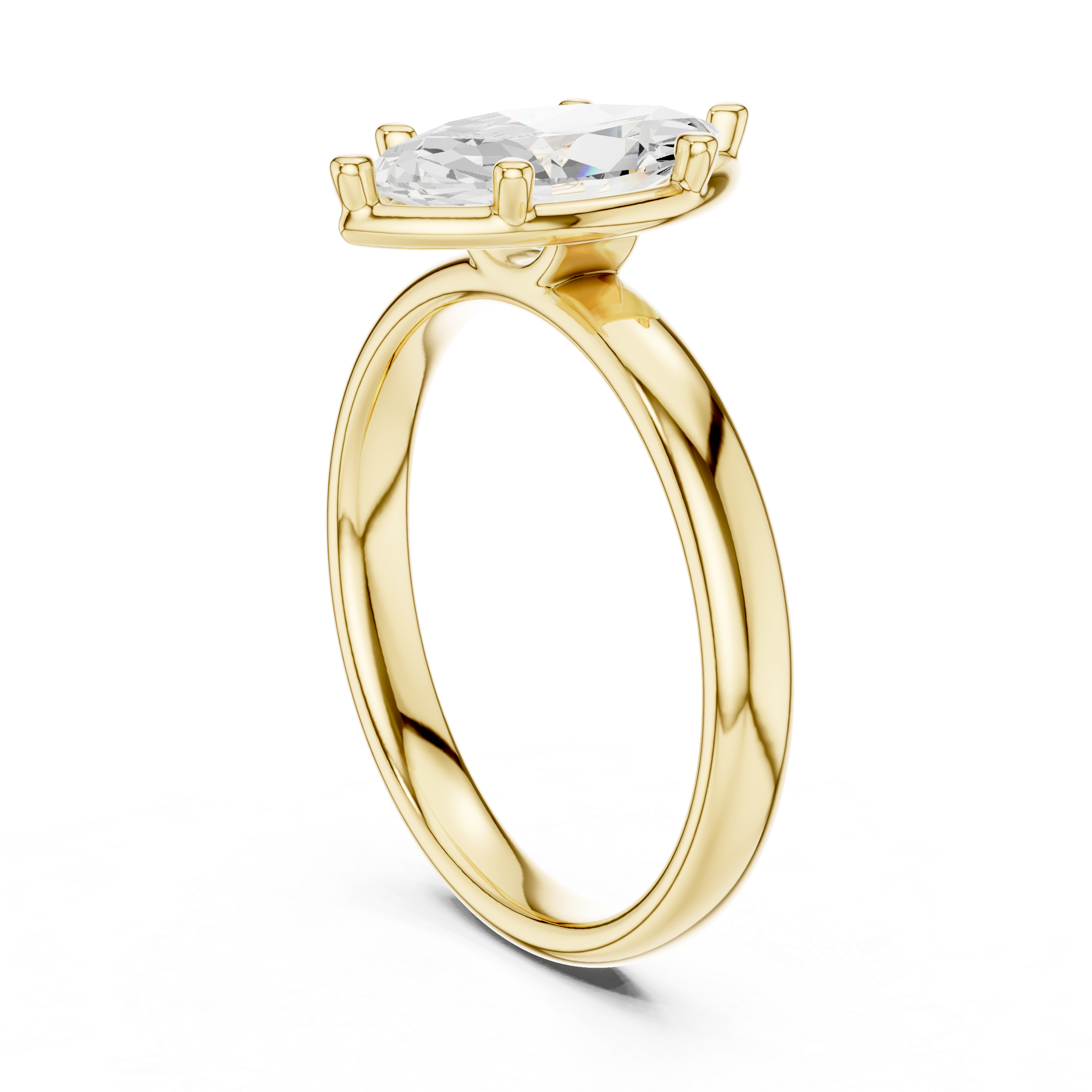 Marquise Cut Solitaire Lab-Grown Diamond Ring | Rose Gold | IGI Certified | Kiashaa Jewellery